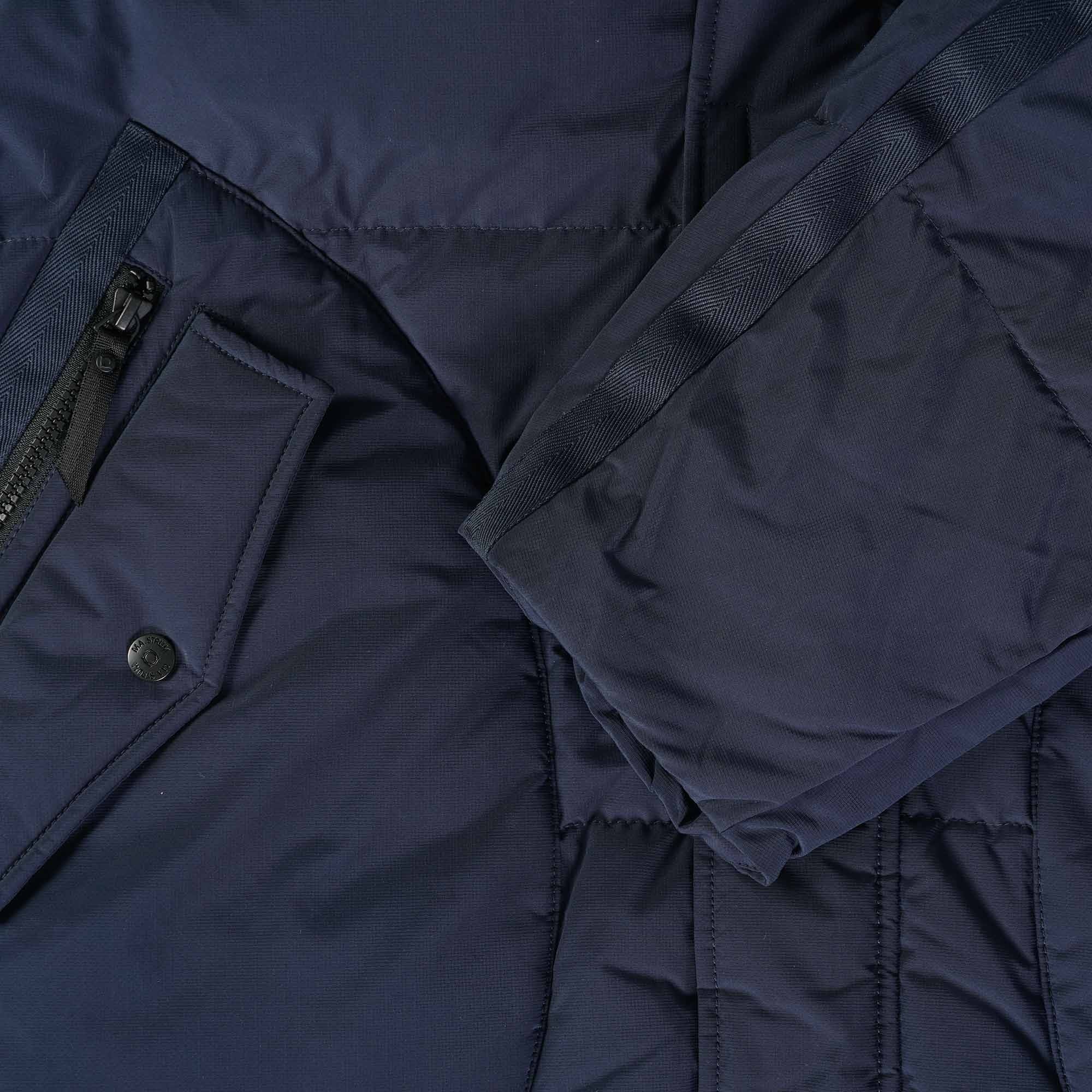 Ma Strum Long Down Coat - Ink Navy