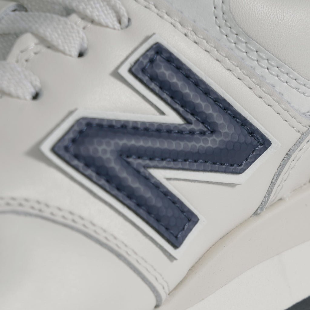 New Balance 574 Leather - White/Navy