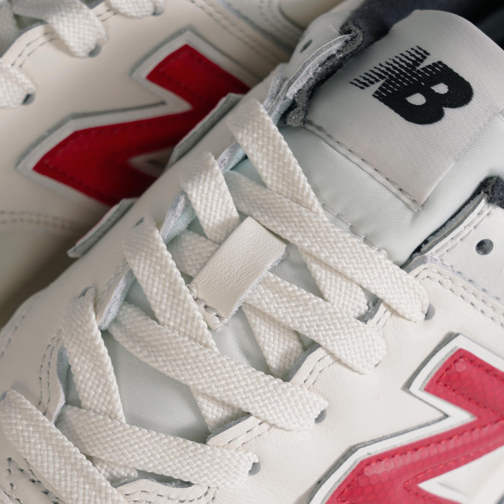 New Balance 574 Leather - White/Red