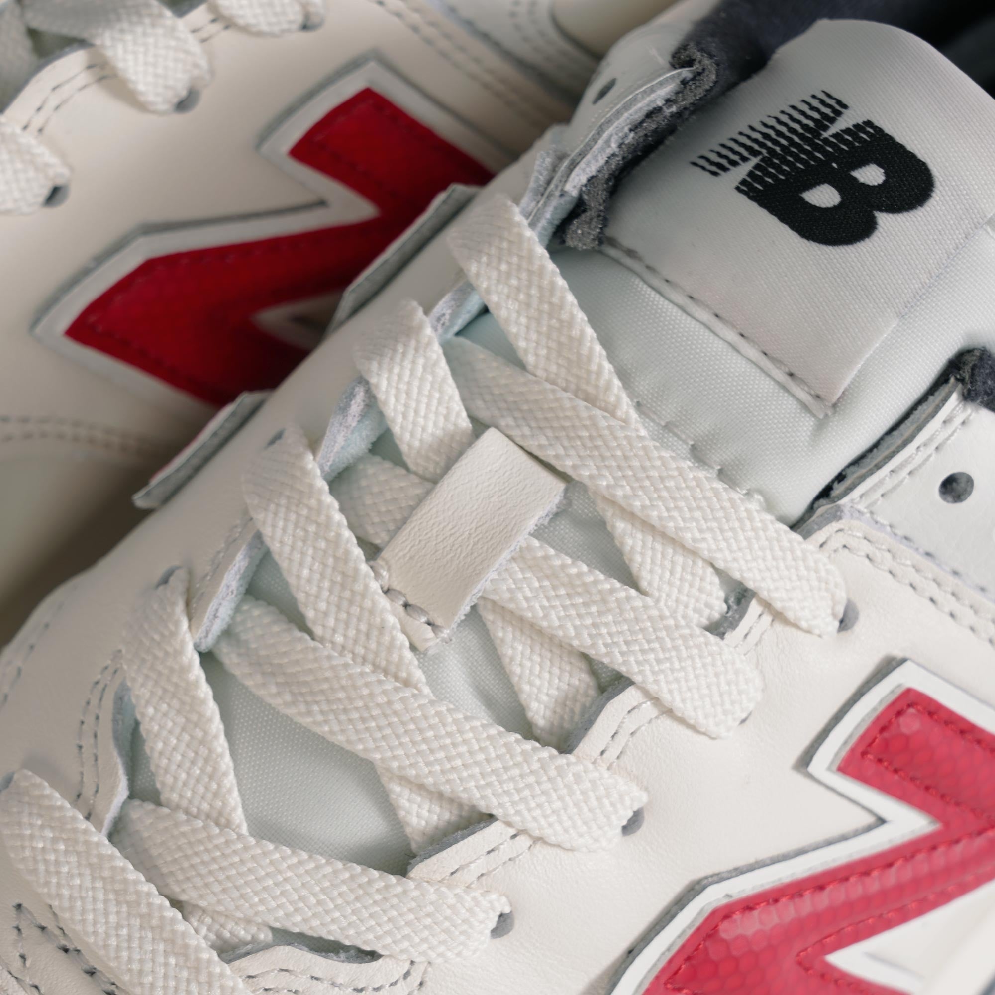 New Balance 574 Leather - White/Red