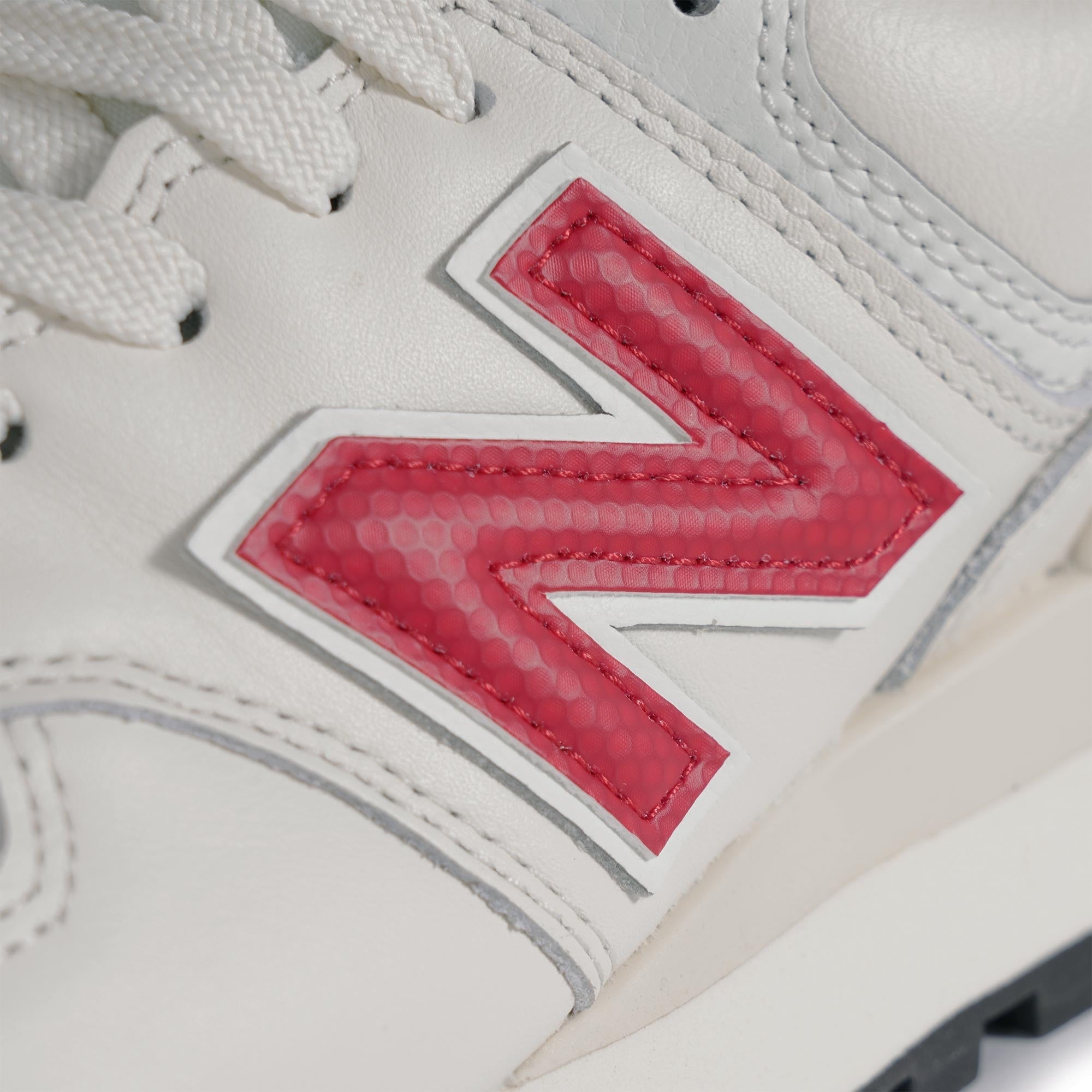 New Balance 574 Leather - White/Red