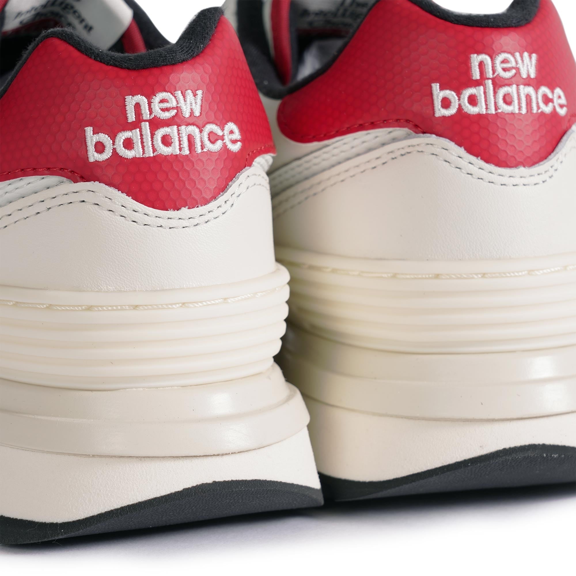 New Balance 574 Leather - White/Red