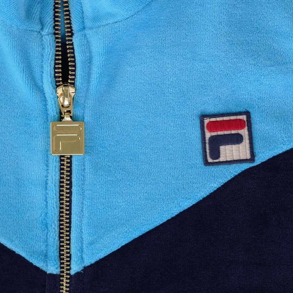 Fila Vintage Gus Velour Track Top - Navy