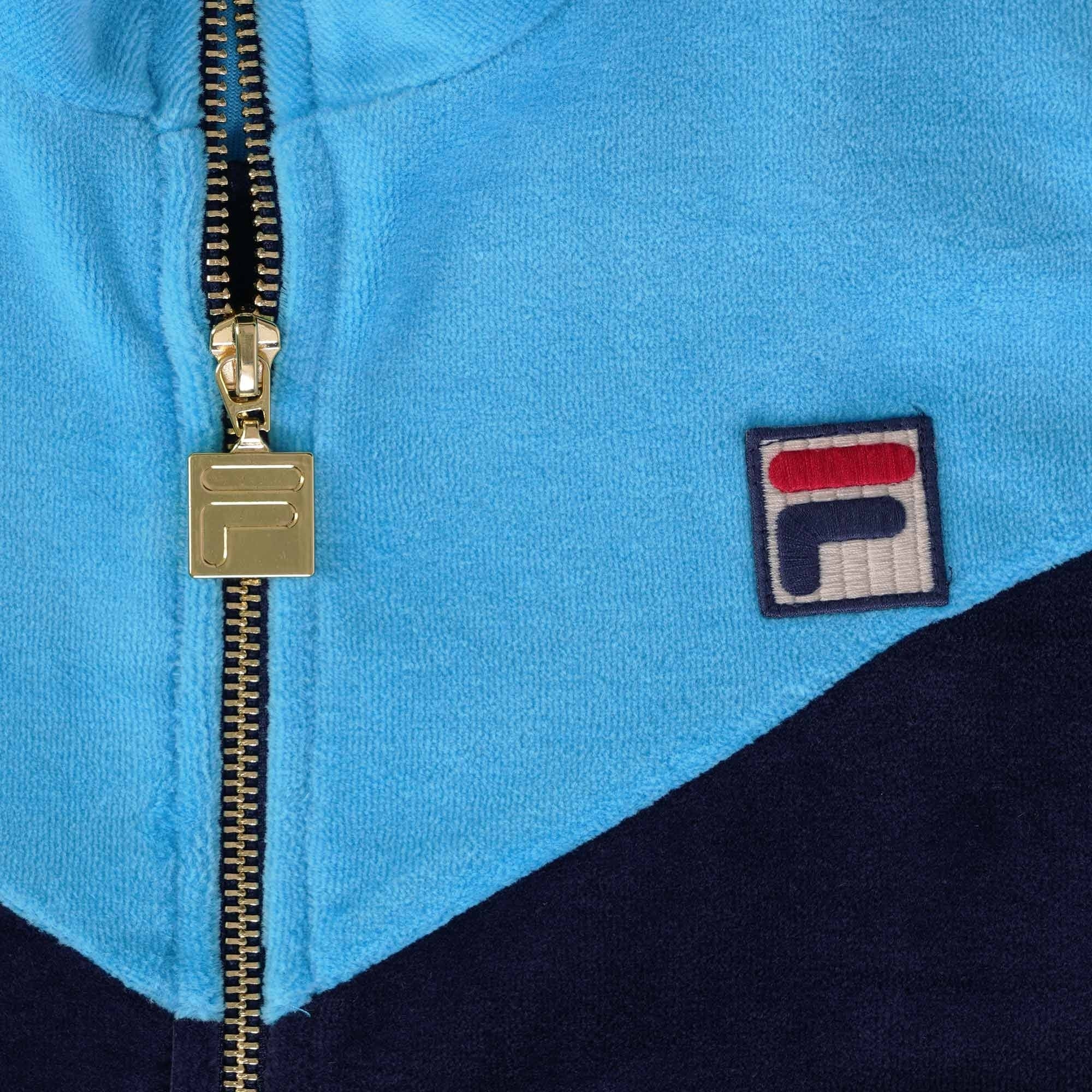 Fila Vintage Gus Velour Track Top - Navy