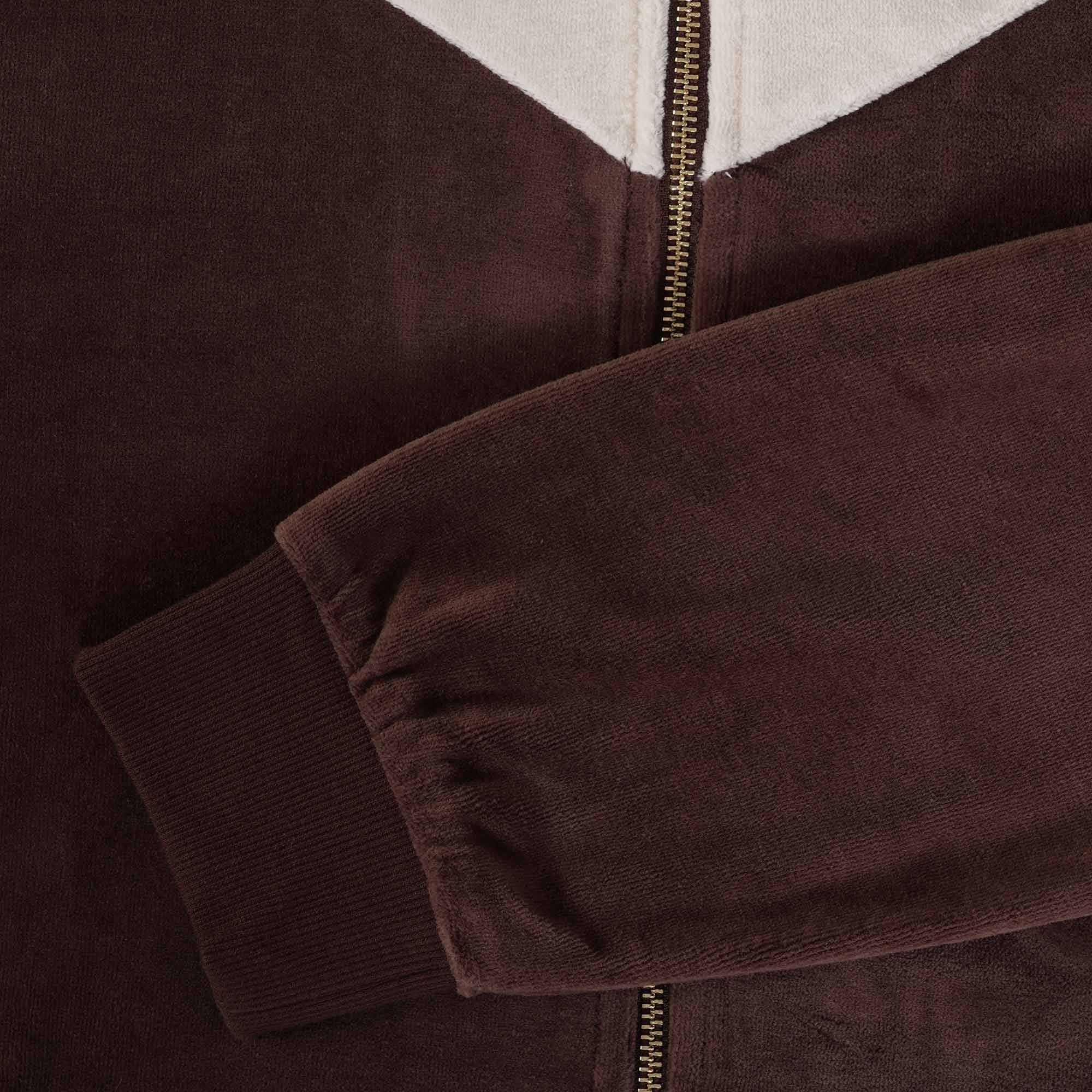 Fila Vintage Gus Velour Track Top - Brown Stone