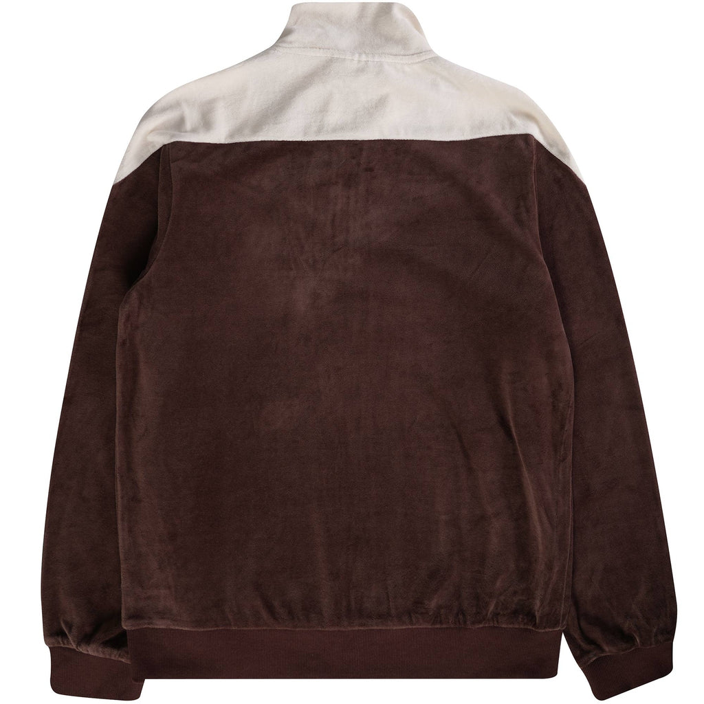 Fila Vintage Gus Velour Track Top - Brown Stone