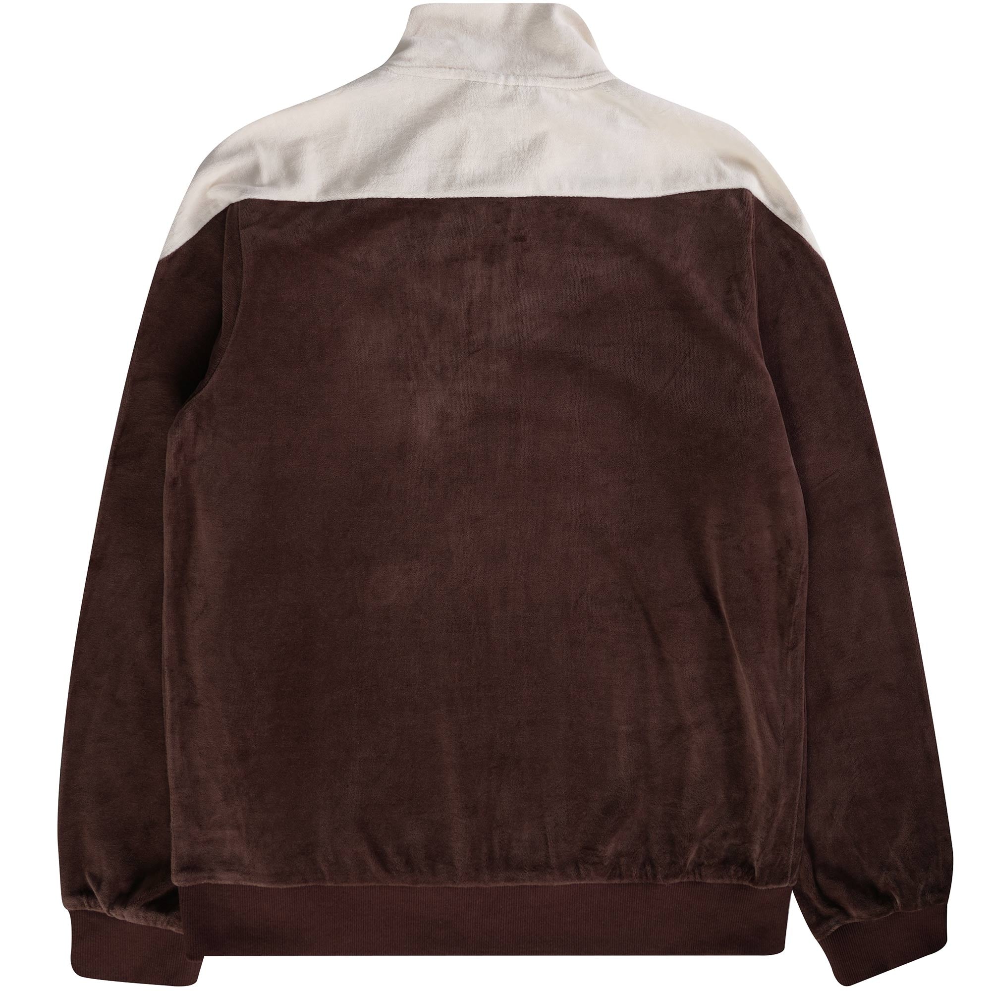 Fila Vintage Gus Velour Track Top - Brown Stone