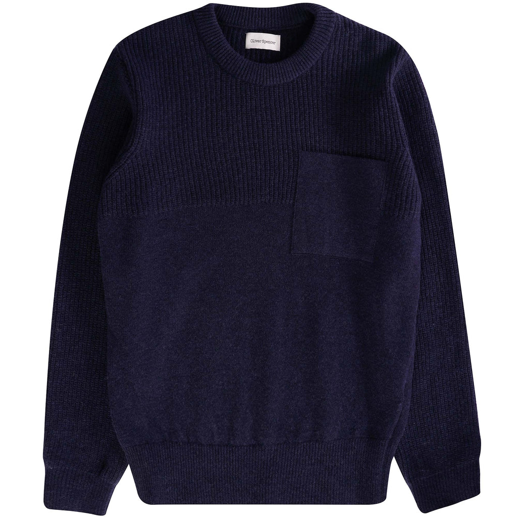 Oliver Spencer Blenheim Jumper Birling  - Navy