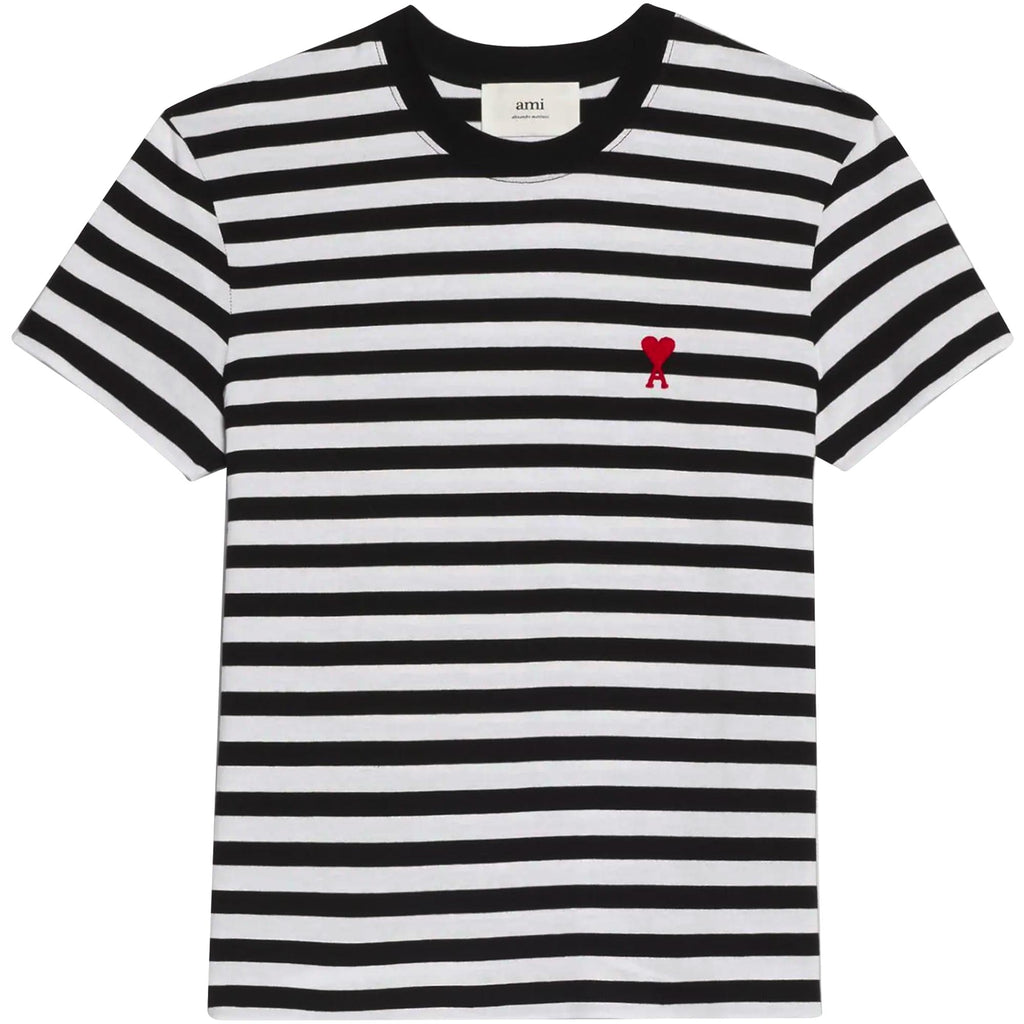 AMI De Coeur Striped T-Shirt - Black/White