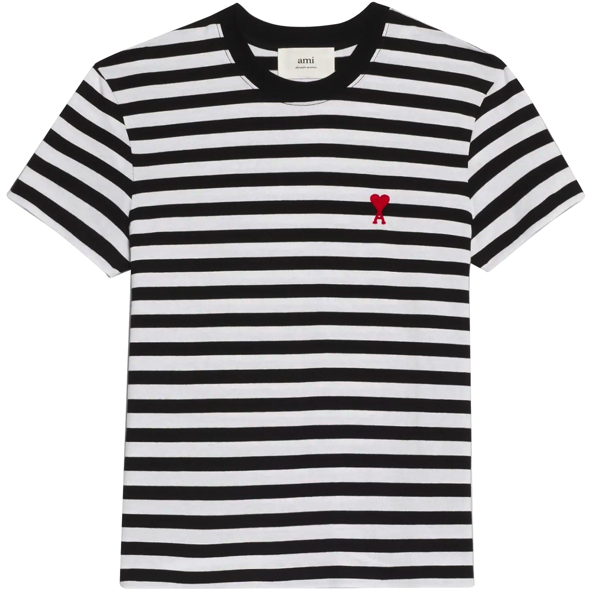 AMI De Coeur Striped T-Shirt - Black/White