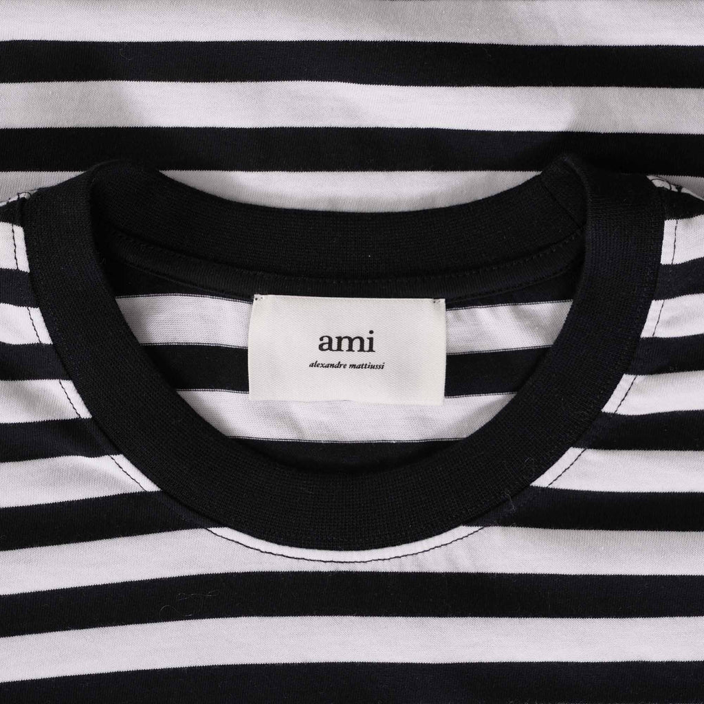 AMI De Coeur Striped T-Shirt - Black/White