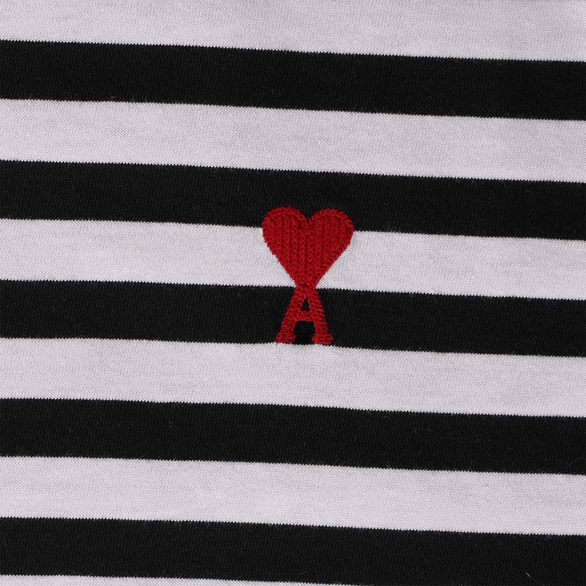 AMI De Coeur Striped T-Shirt - Black/White