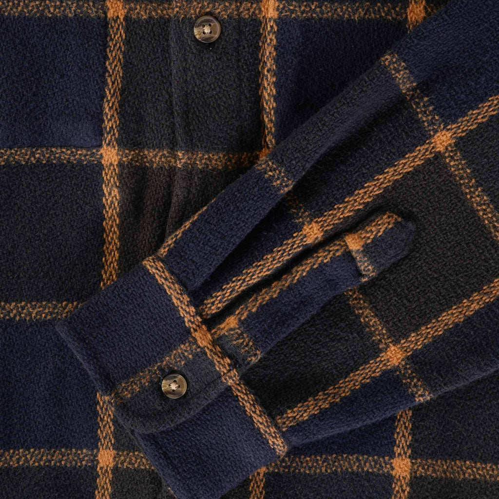 Timberland Plaid Woven Overshirt - Navy/Orange