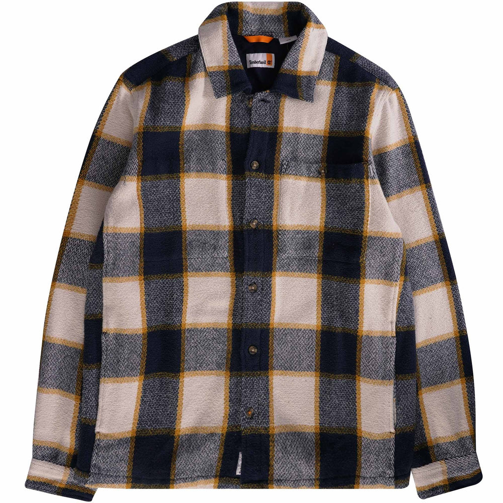 Timberland Plaid Woven Overshirt - Navy/White