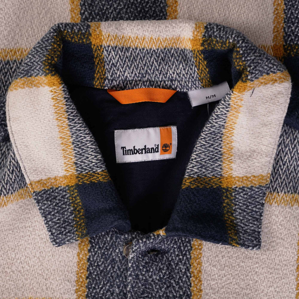 Timberland Plaid Woven Overshirt - Navy/White