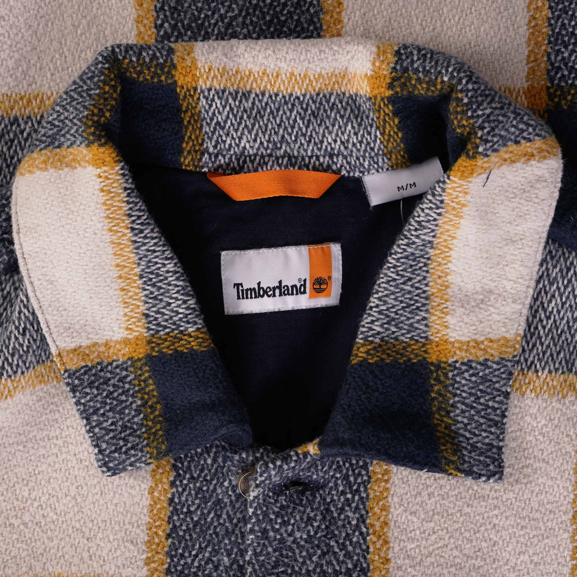 Timberland Plaid Woven Overshirt - Navy/White