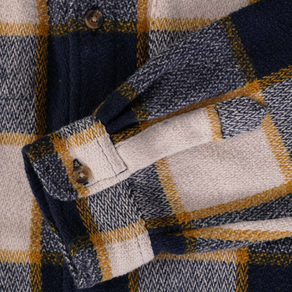 Timberland Plaid Woven Overshirt - Navy/White