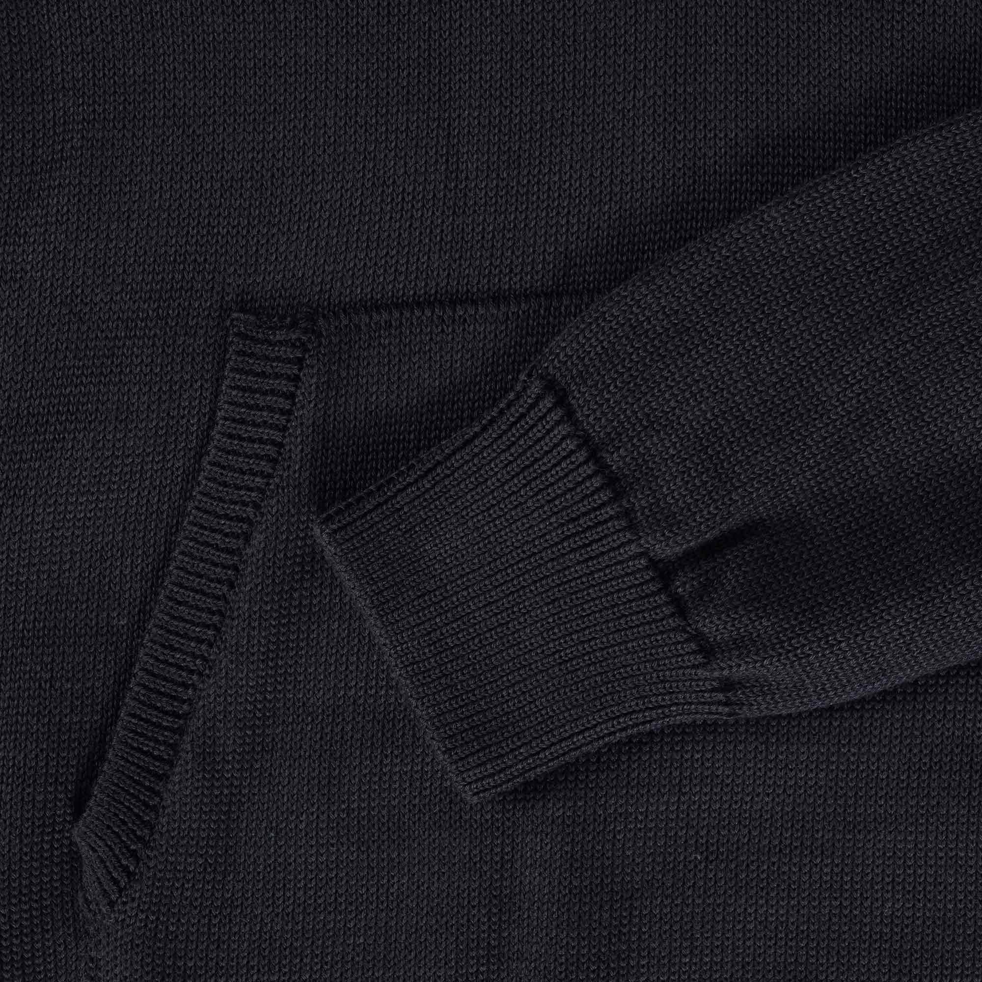 Ma Strum Quarter Zip Hooded Knit - Dark Navy
