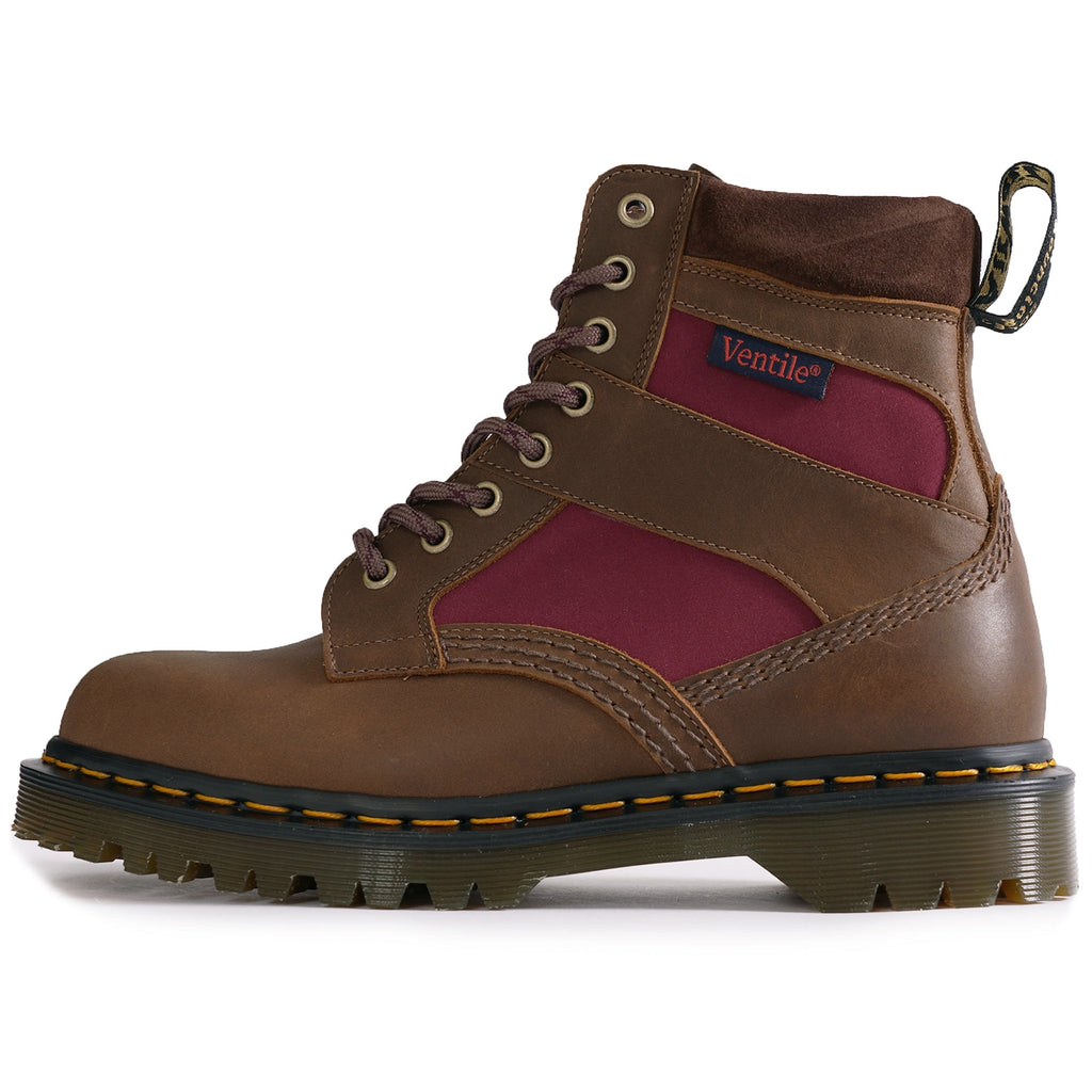 Dr. Martens Made In England 1460 Padded Panel Lace Up Boots - Brown