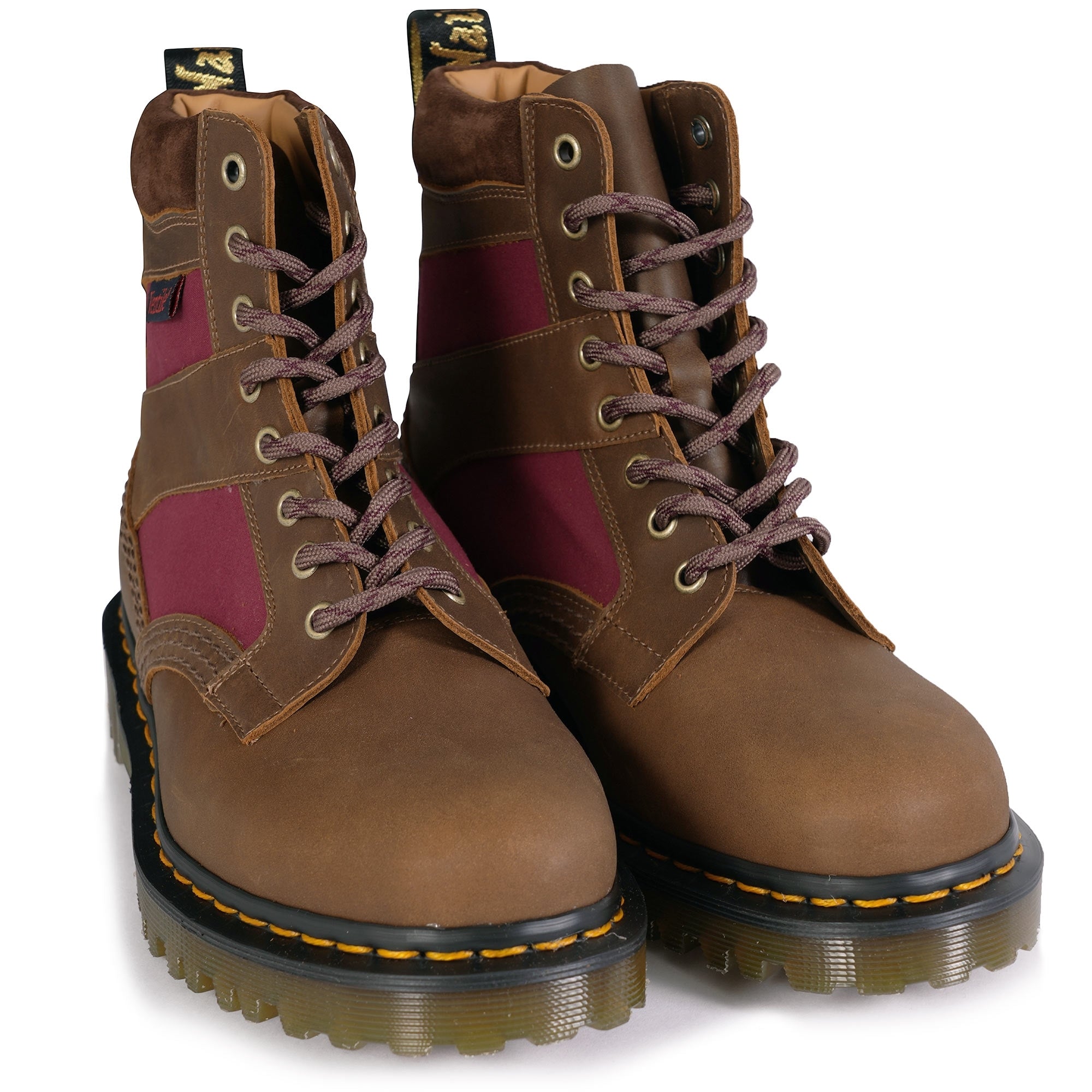 Dr. Martens Made In England 1460 Padded Panel Lace Up Boots - Brown