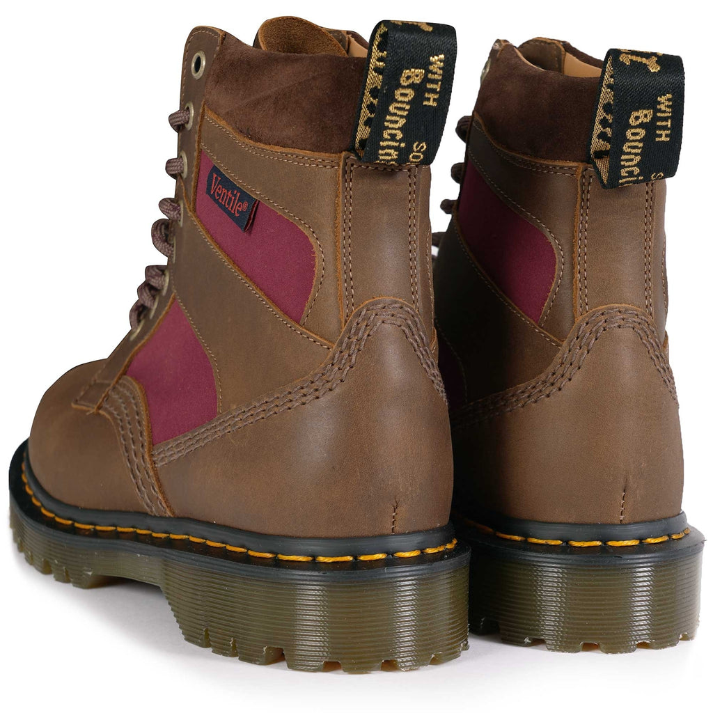 Dr. Martens Made In England 1460 Padded Panel Lace Up Boots - Brown