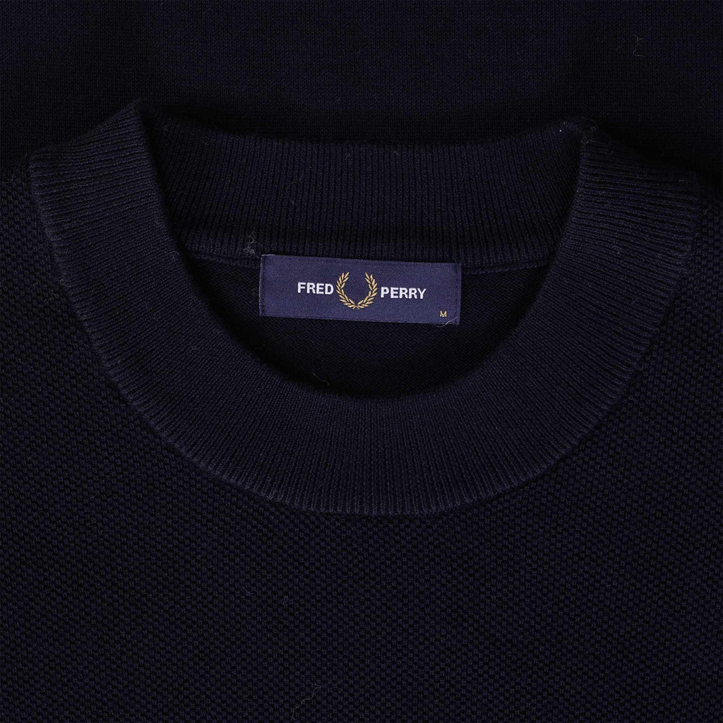 Fred Perry Bold Cuff Knitted T-Shirt - Navy