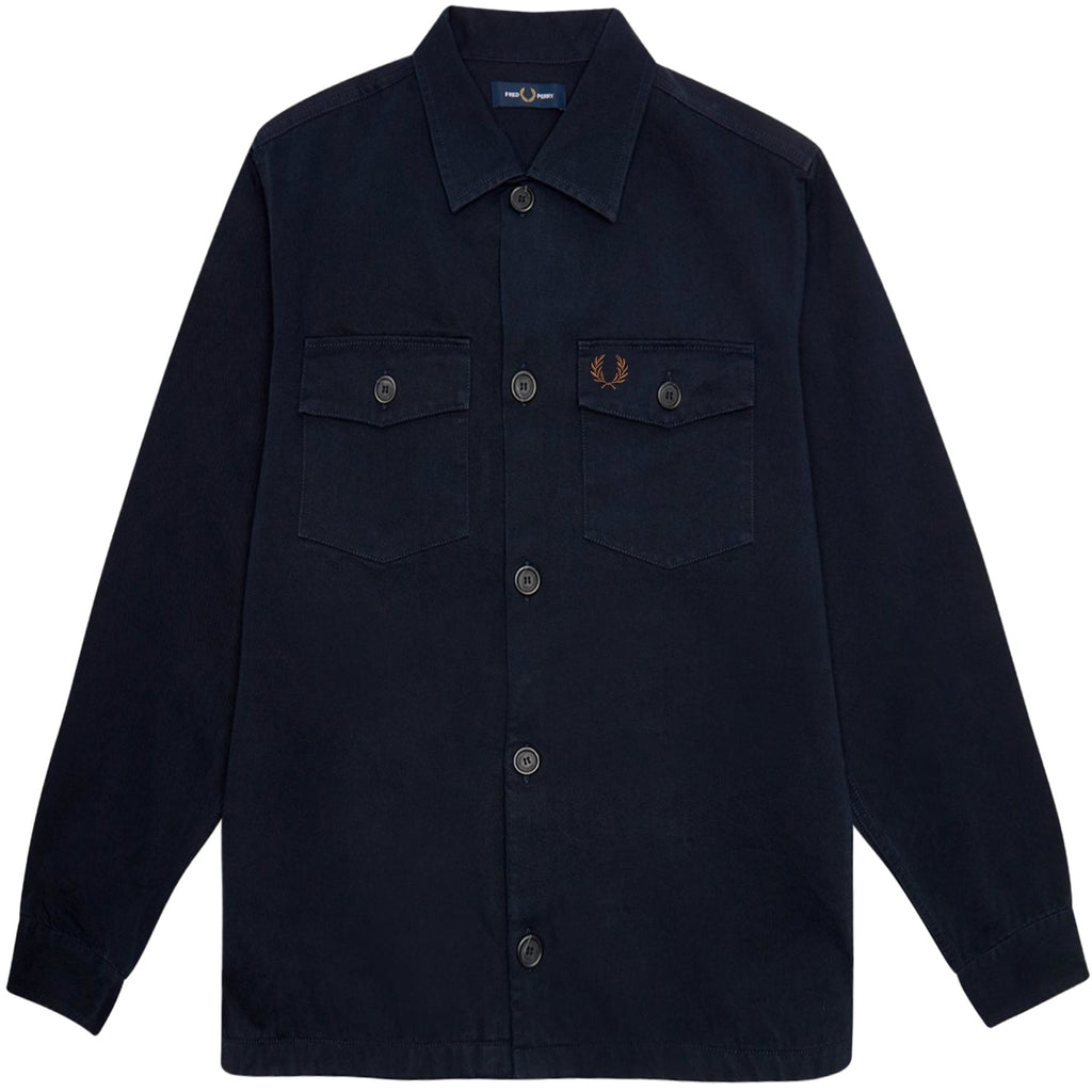 Fred Perry Twill Overshirt - Navy