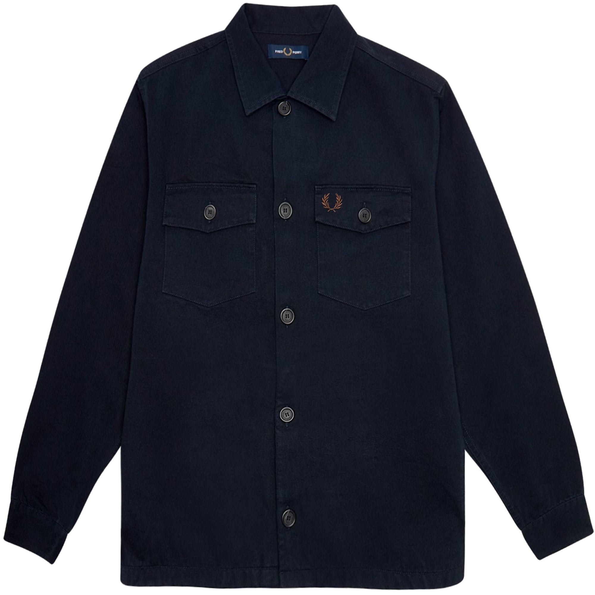 Fred Perry Twill Overshirt - Navy
