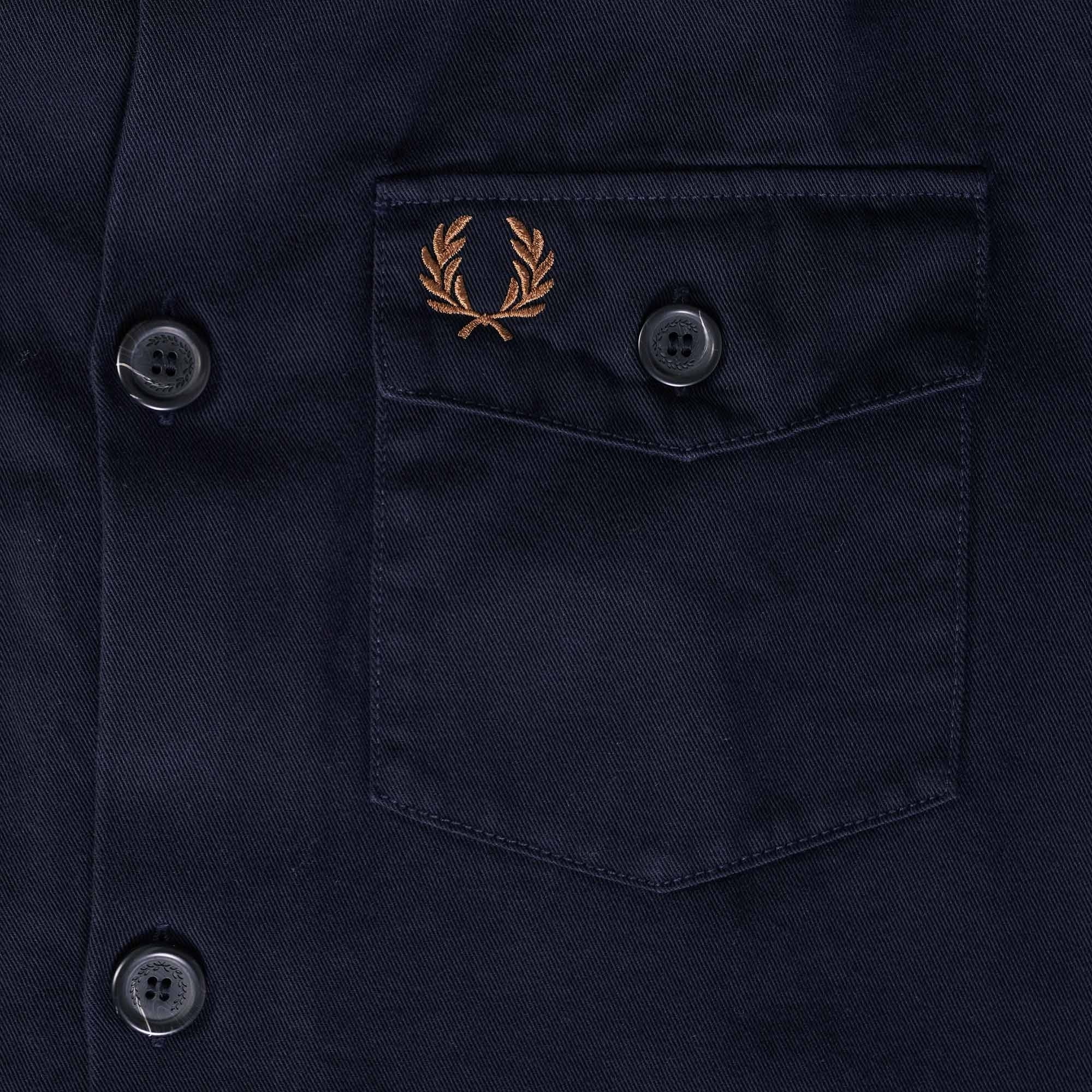 Fred Perry Twill Overshirt - Navy