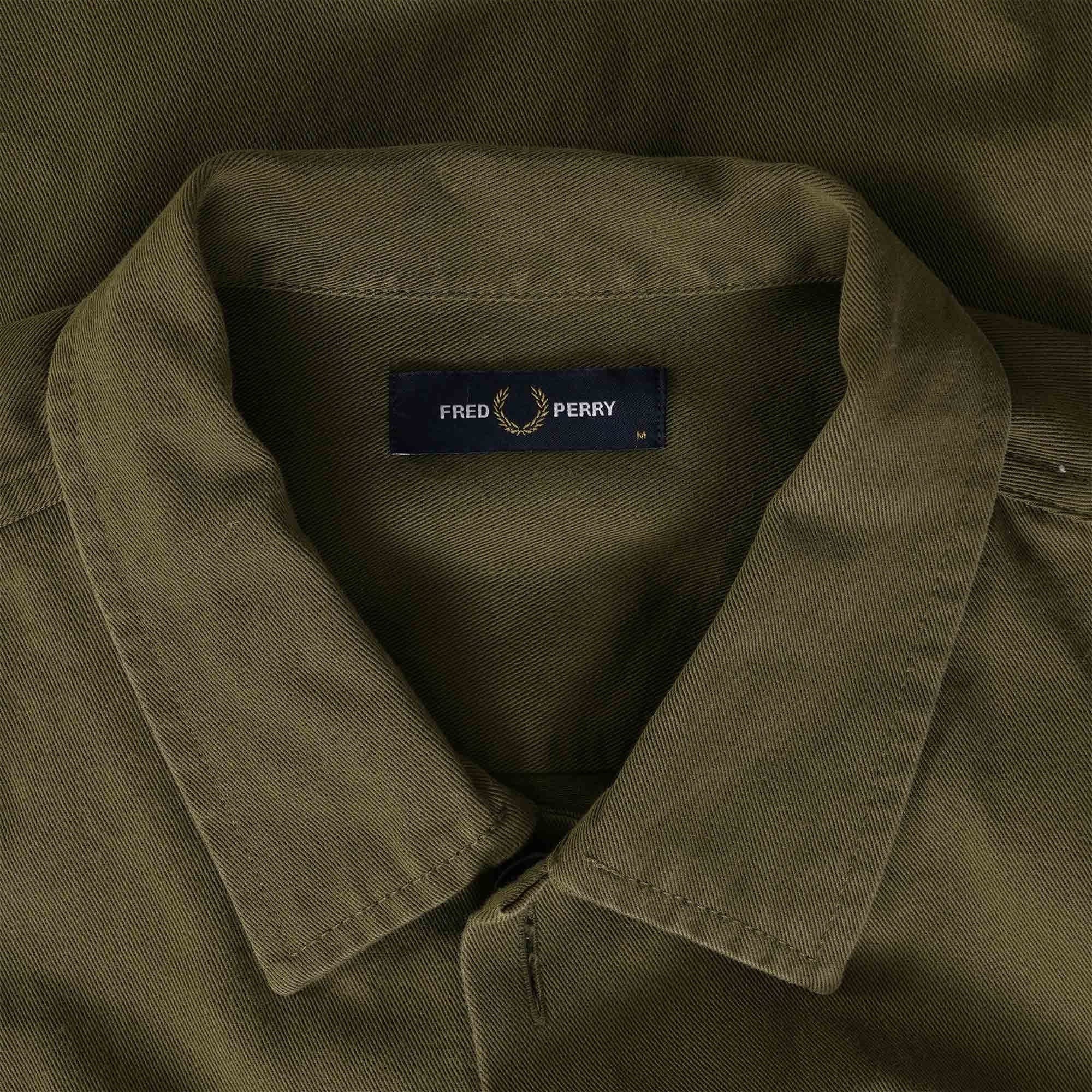 Fred Perry Twill Overshirt - Uniform Green
