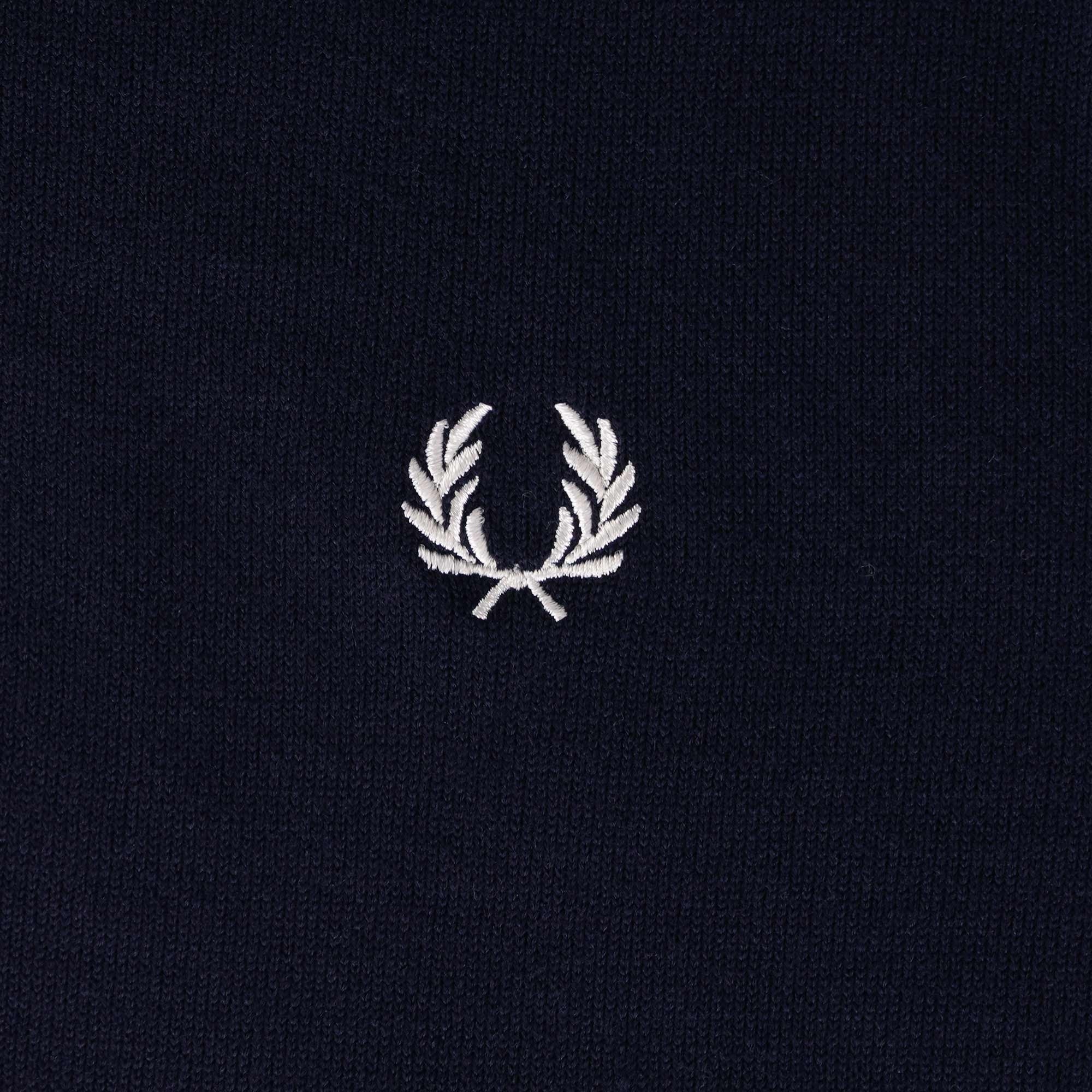 Fred Perry Long Sleeve Knitted Shirt - Navy