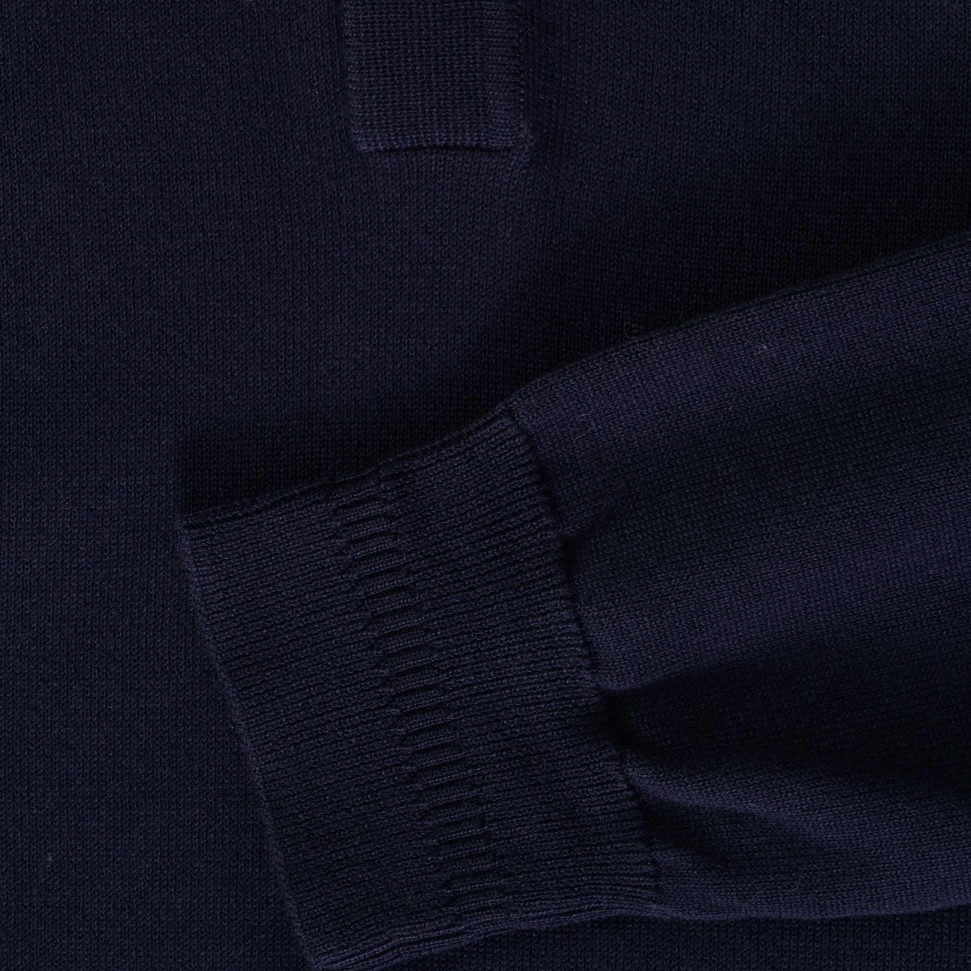 Fred Perry Long Sleeve Knitted Shirt - Navy