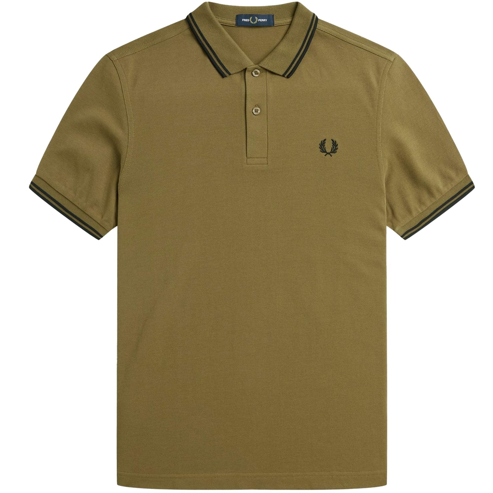 Fred Perry M3600 Twin Tipped Polo Shirt - Shaded Stone