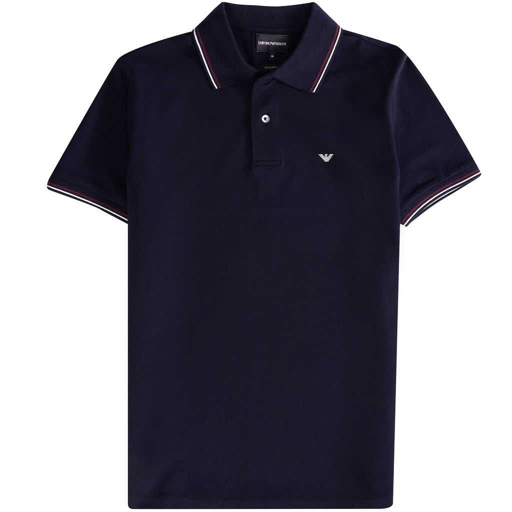 Emporio Armani Stretch piqu polo shirt - Blue Navy