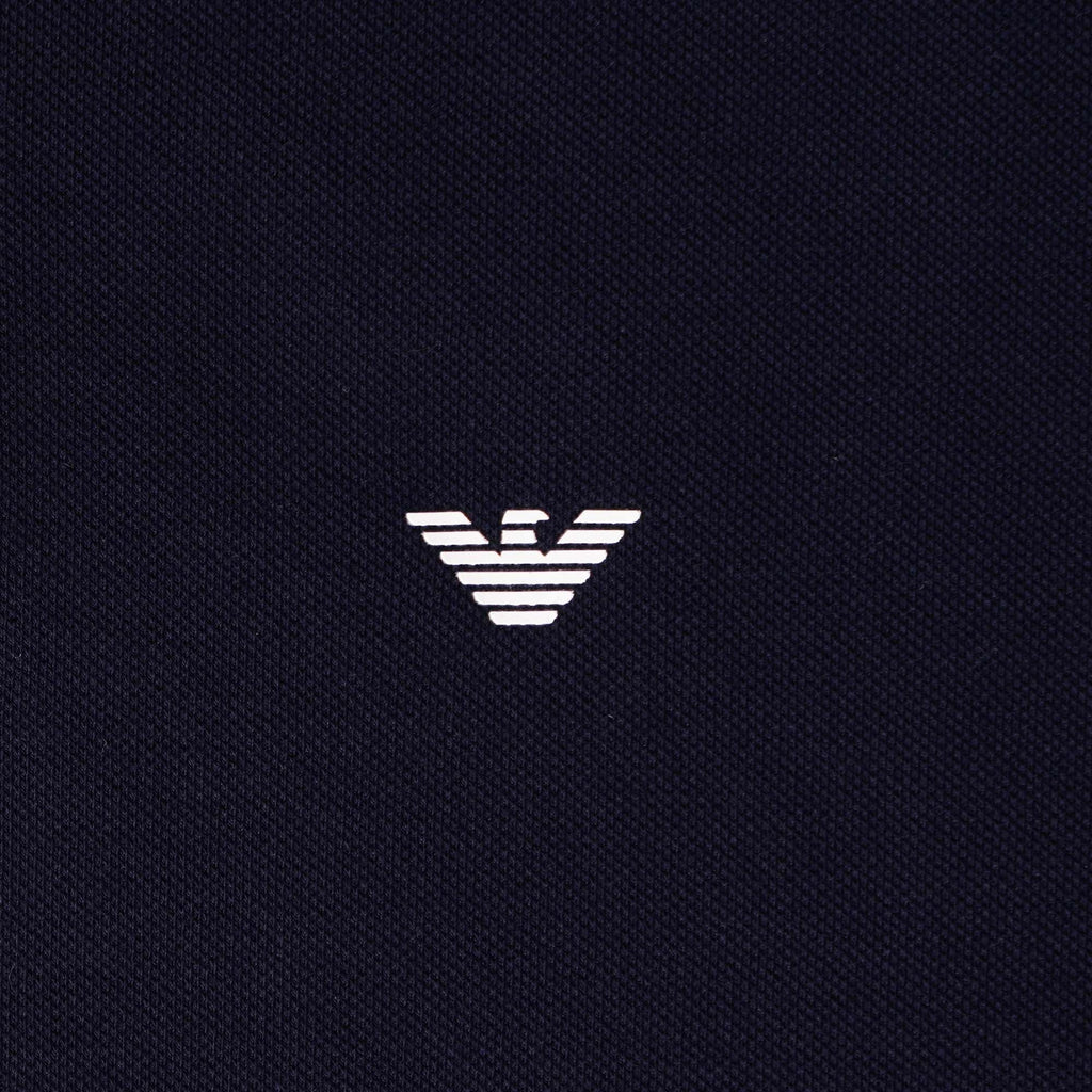 Emporio Armani Stretch piqu polo shirt - Blue Navy