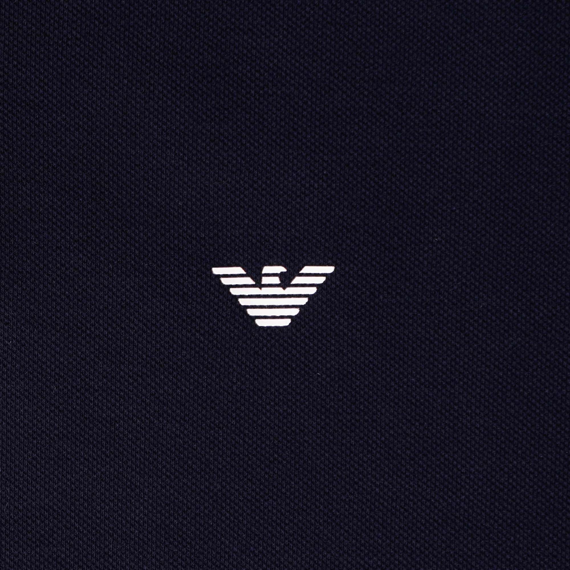 Emporio Armani Stretch piqu polo shirt - Blue Navy