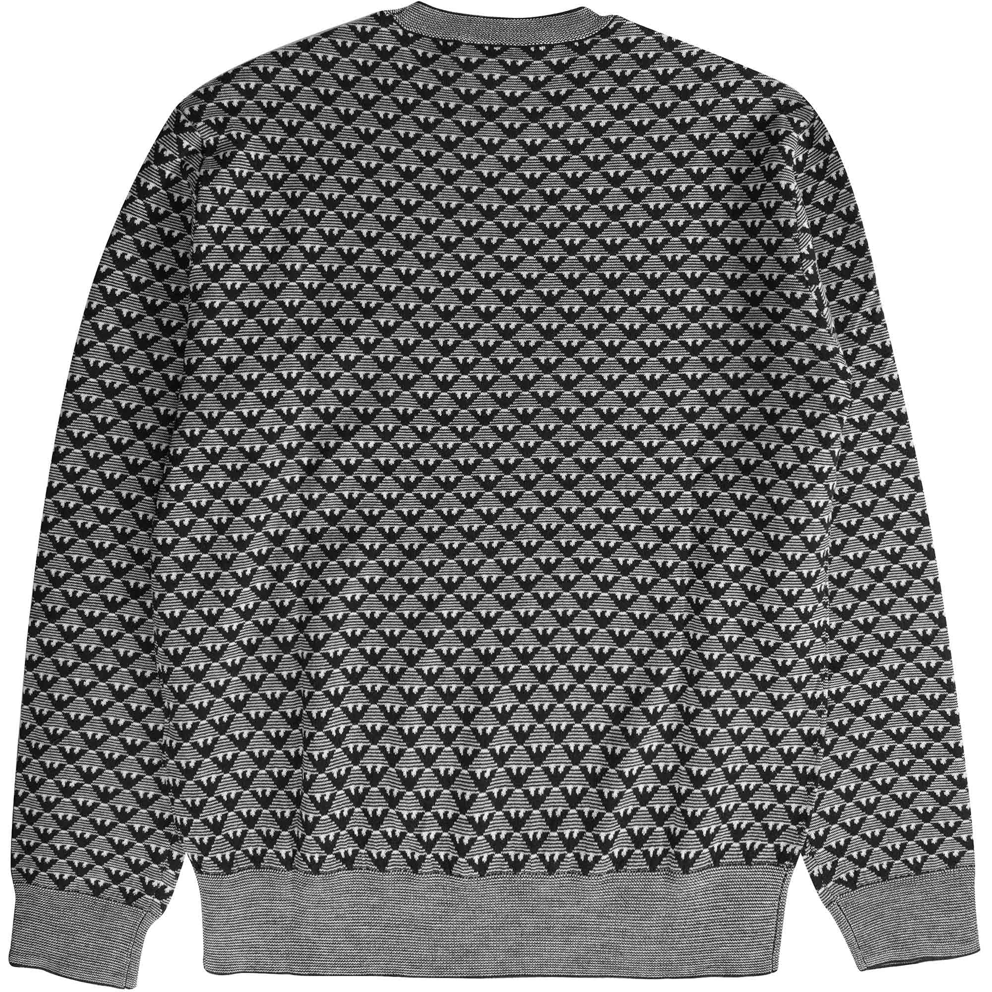 Emporio Armani Jacquard Virgin wool jumper - Eagle/White