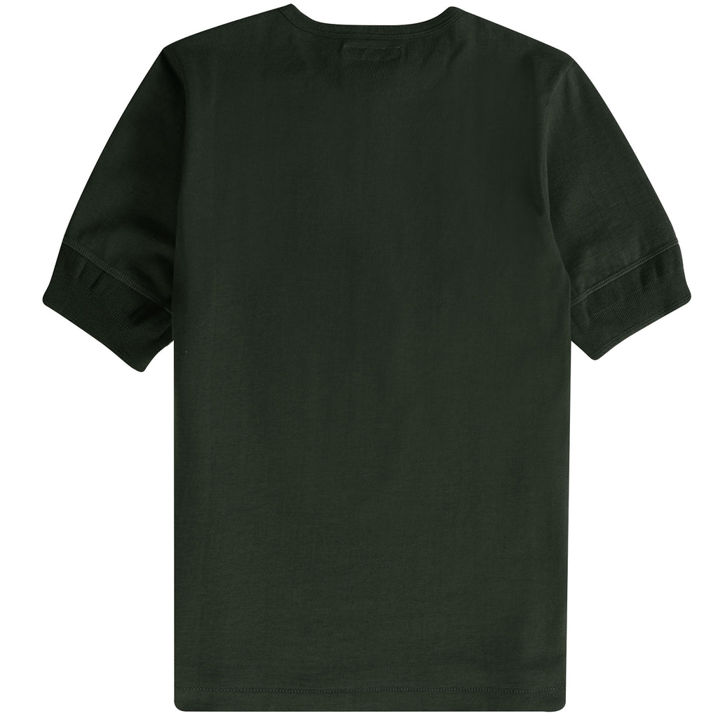 Merz b Schwanen Loopwheeled Henley 8.6oz Top - Forest