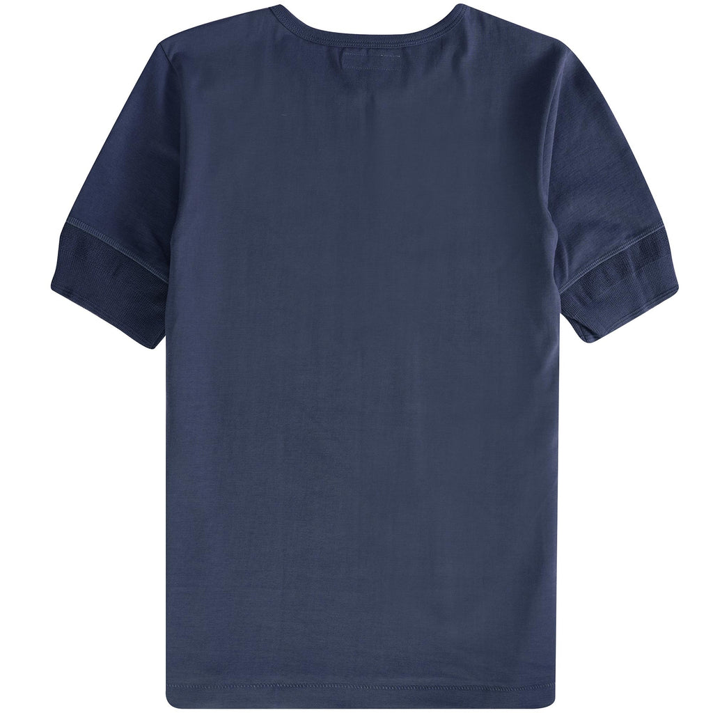 Merz b Schwanen Loopwheeled Henley 8.6oz Top - Navy