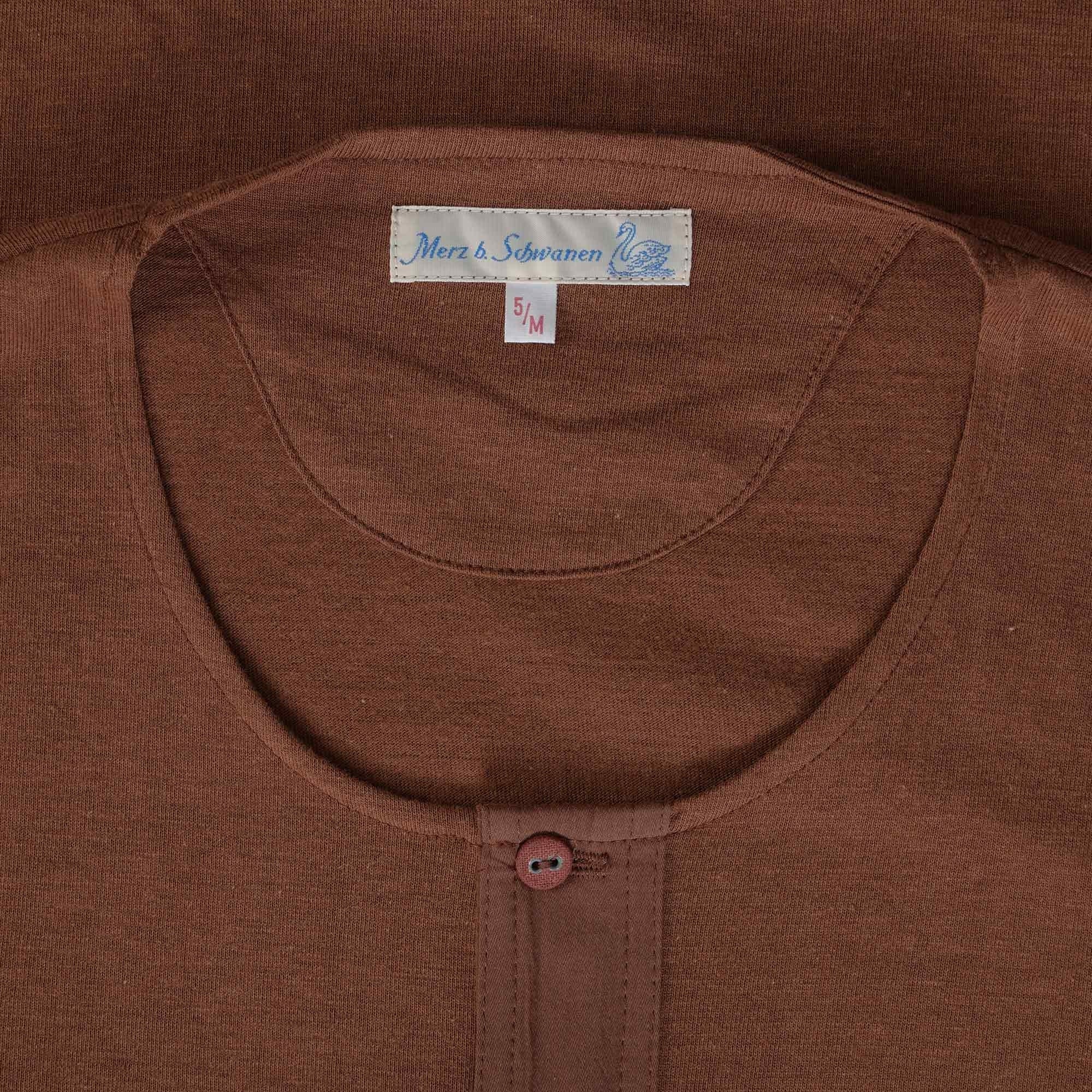 Merz b Schwanen Loopwheeled Henley 5.5oz Top - Tan