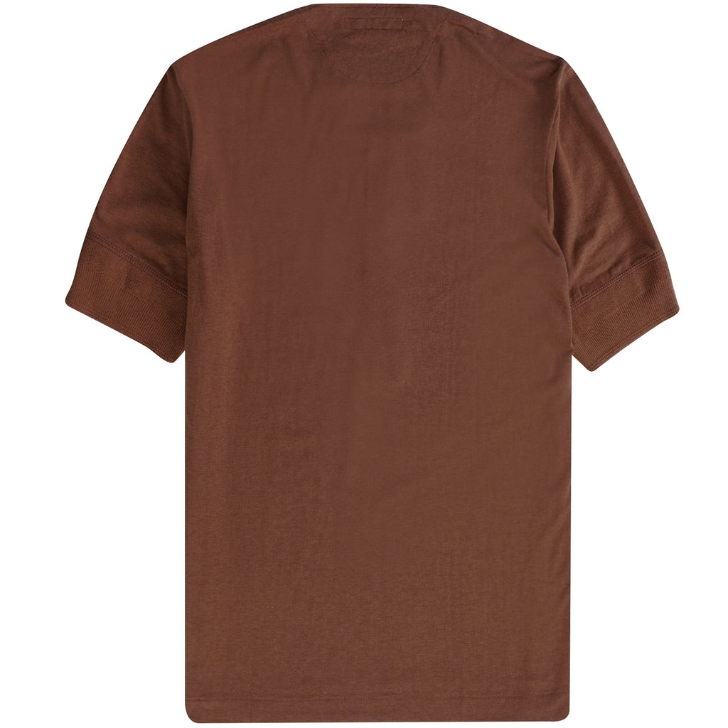 Merz b Schwanen Loopwheeled Henley 5.5oz Top - Tan