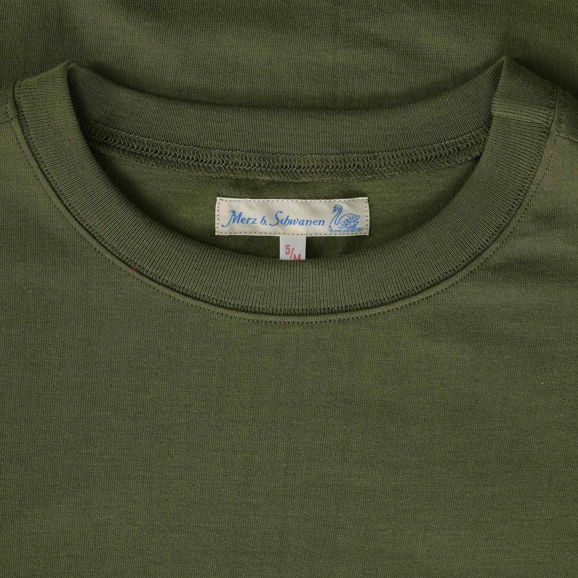 Merz b Schwanen Loopwheeled 5.5oz T-Shirt - Army