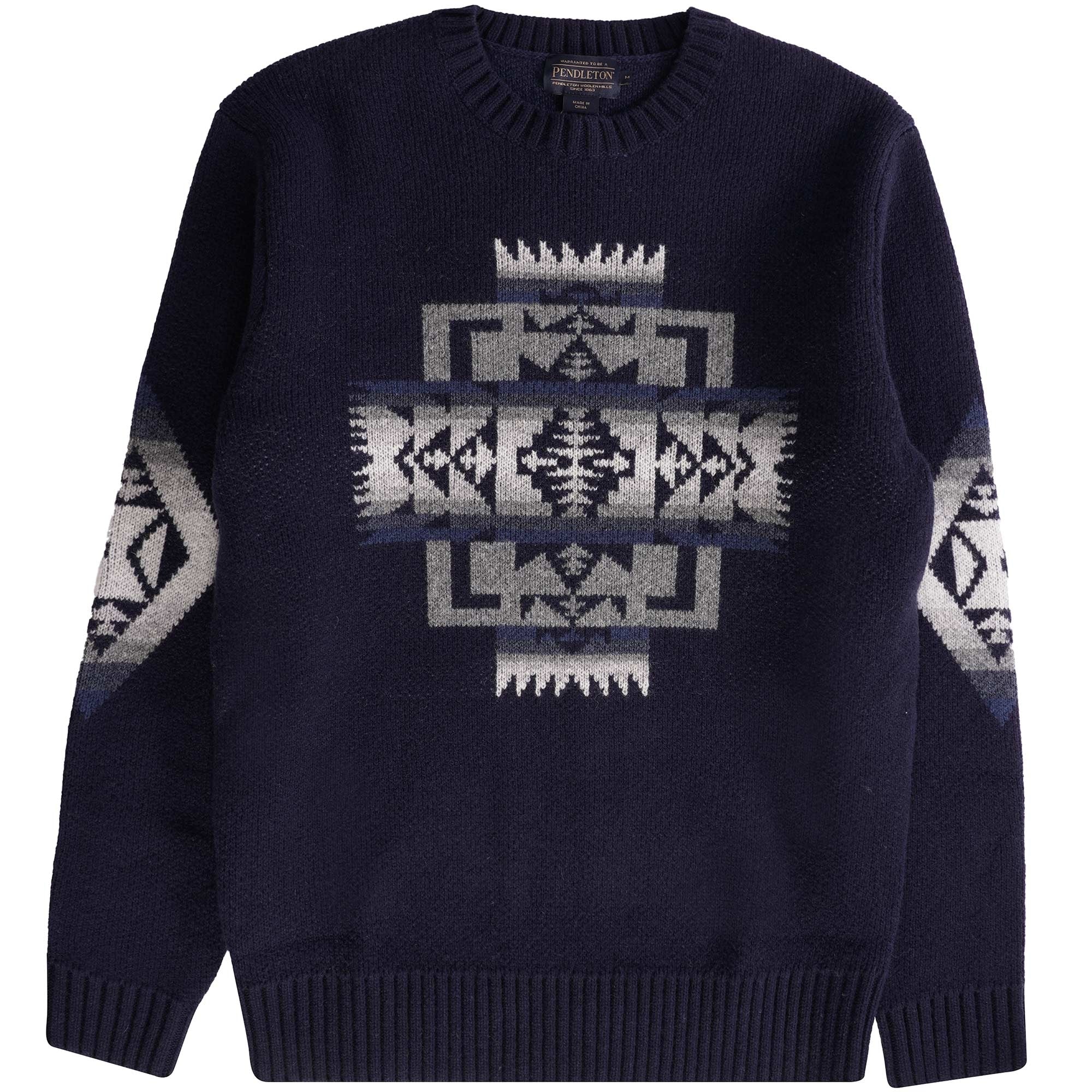 Pendleton Woolen Mills Chief Joseph Lambswool Crewneck - Blue
