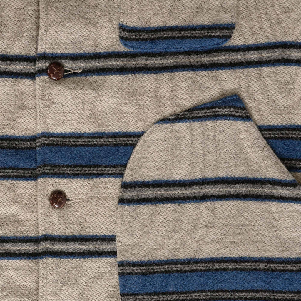 C17 Jeans Malbro Stripe Quilt lined Jacket - Natural
