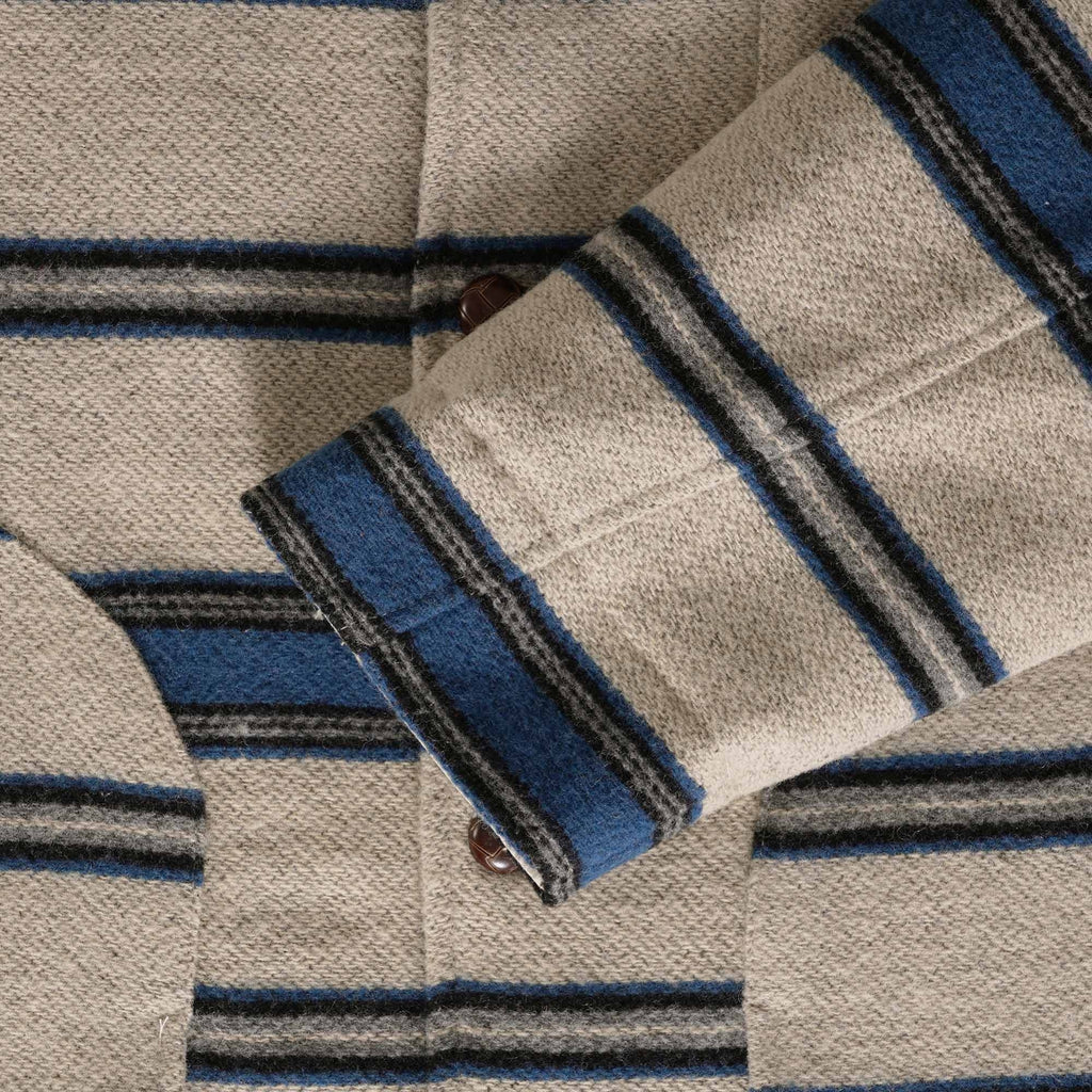 C17 Jeans Malbro Stripe Quilt lined Jacket - Natural