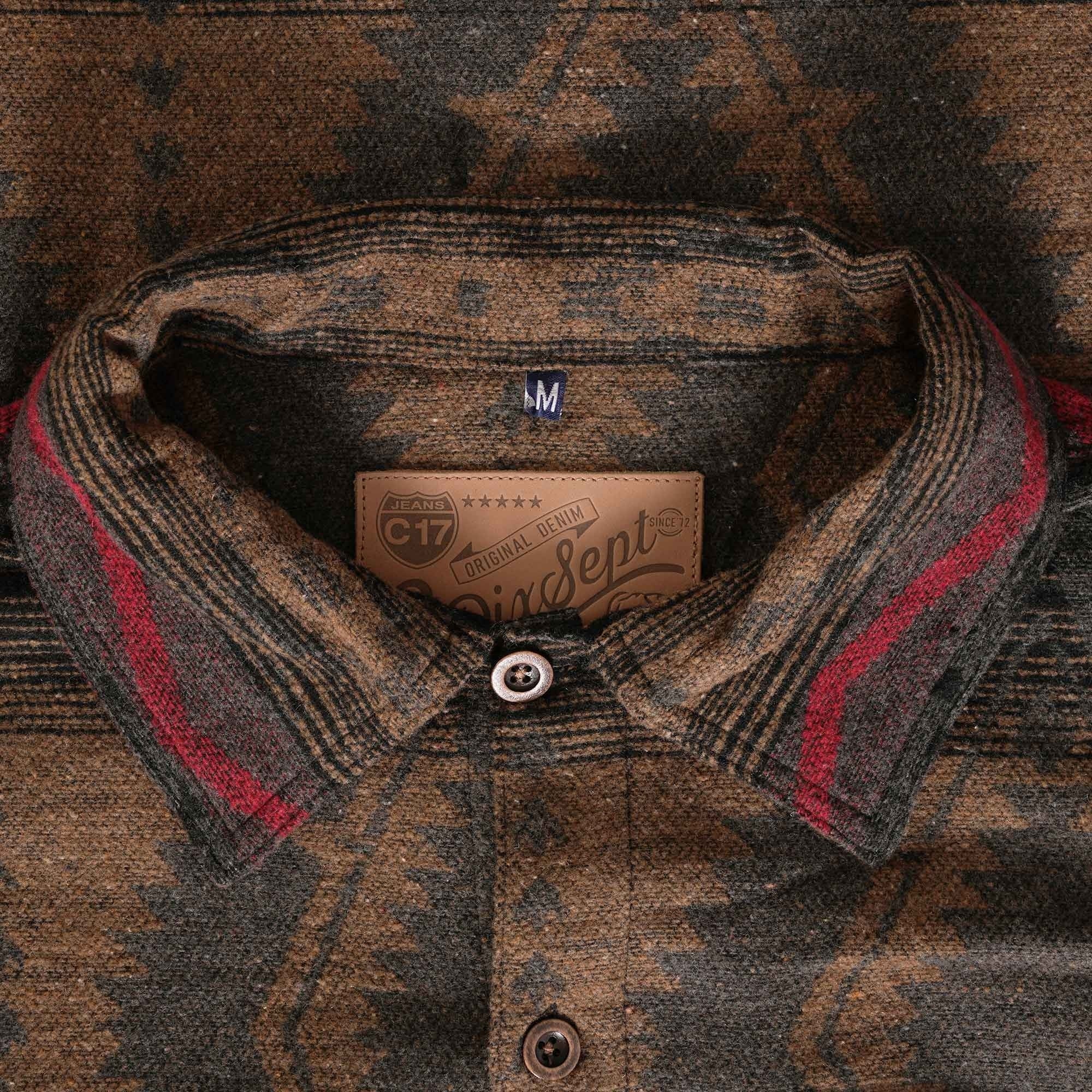 C17 Jeans Navajo Overshirt - Brown/Red