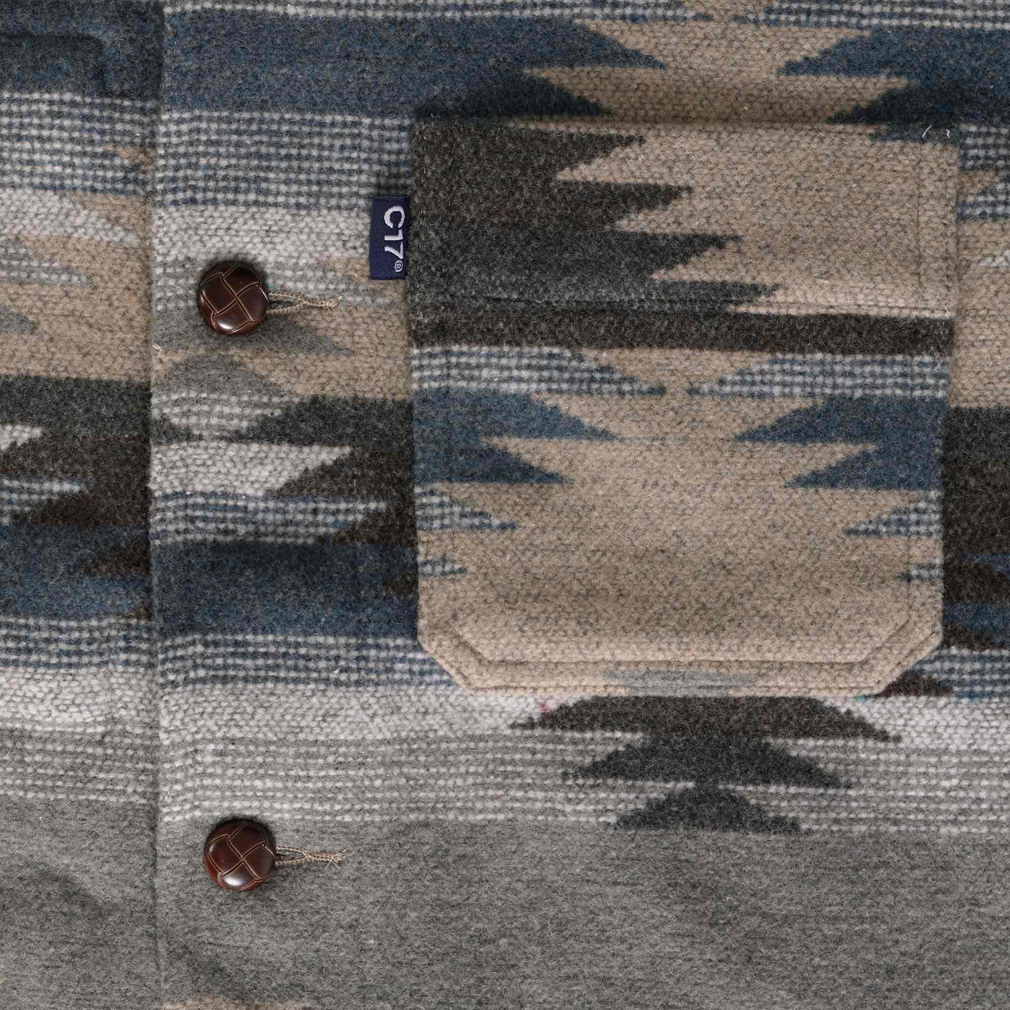 C17 Jeans Navajo Blanket Chore Jacket - Natural