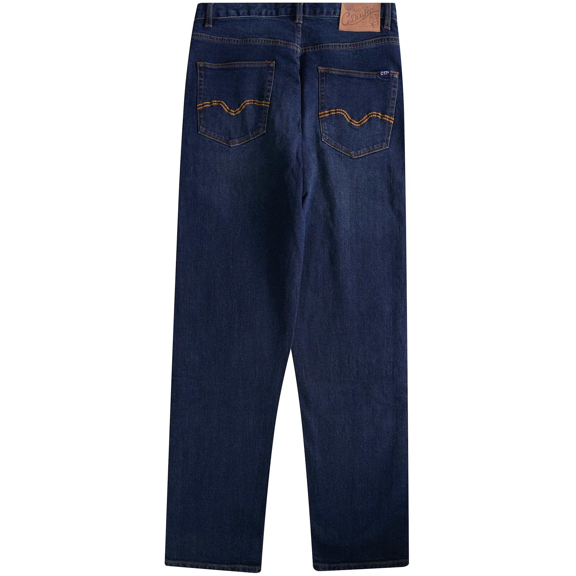 C17 Jeans Original Loose Fit Red Selvedge Denim - Mid Wash