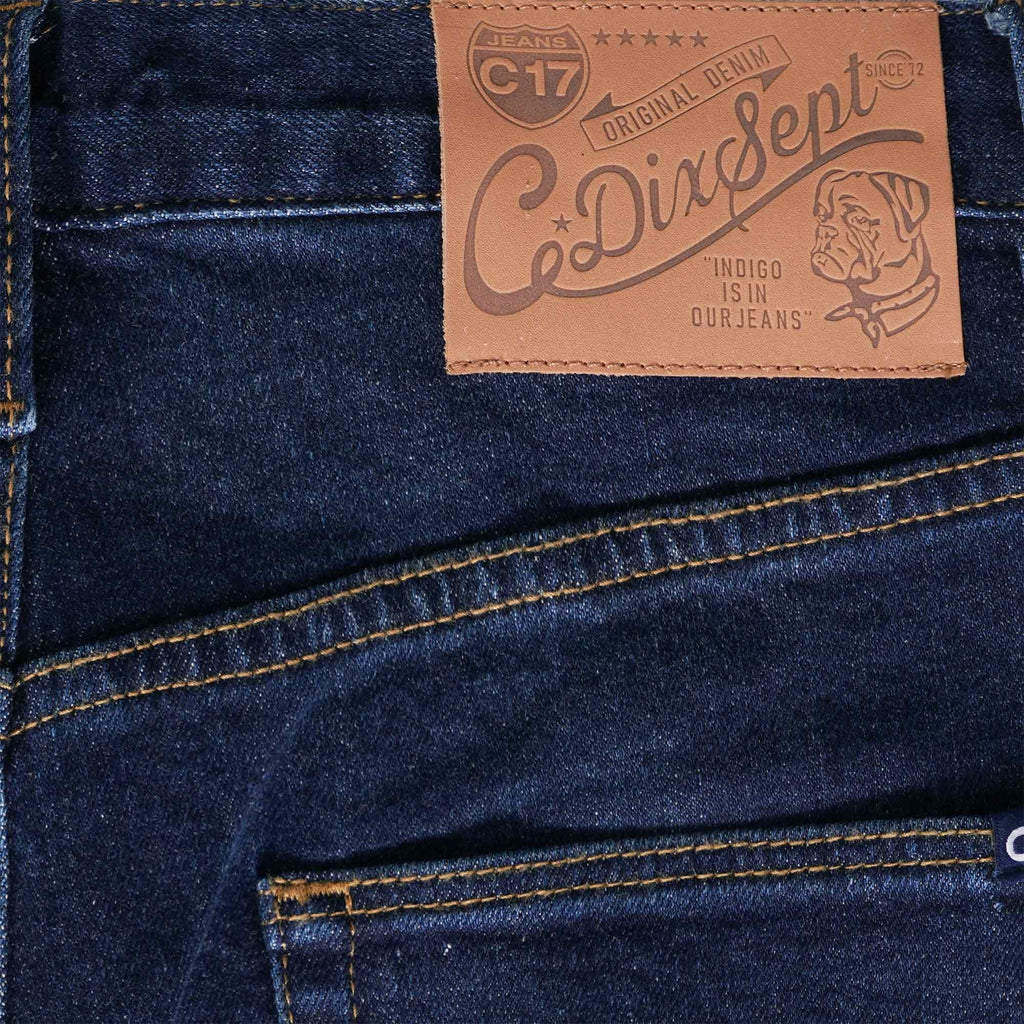 C17 Jeans Regular Tapered Fit Red Selvedge - Mid Wash