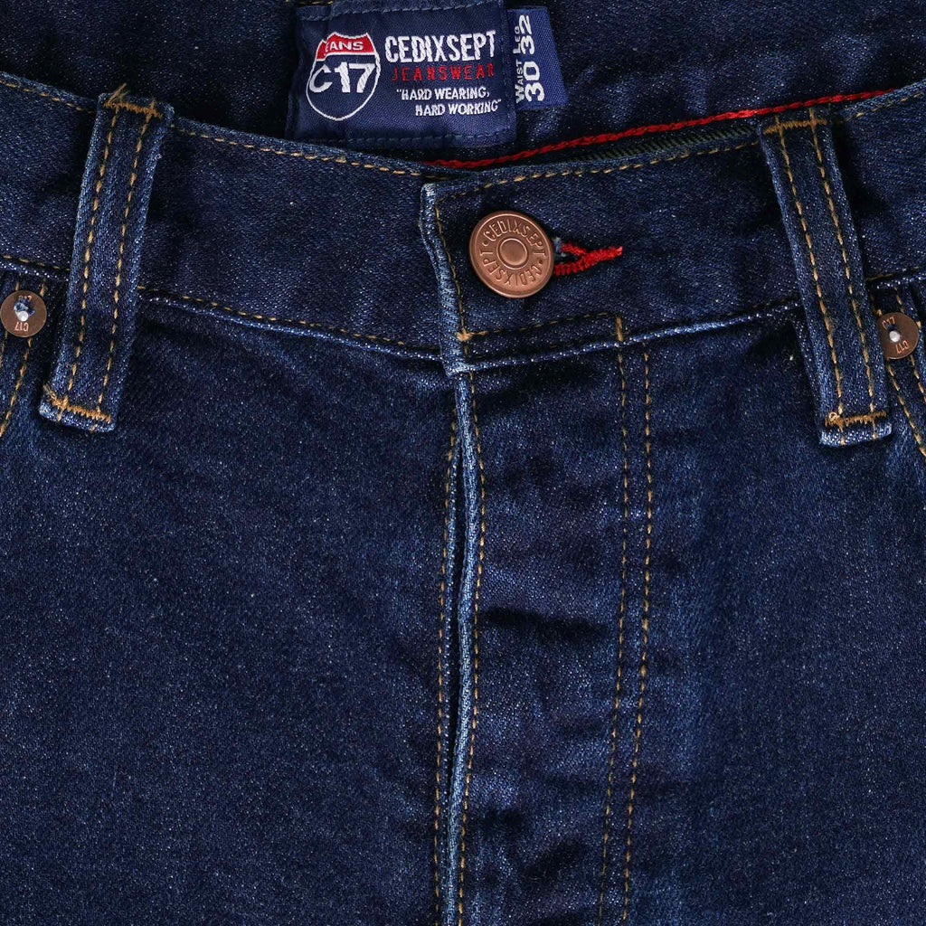 C17 Jeans Slim Straight Fit Red Selvedge - Mid Wash